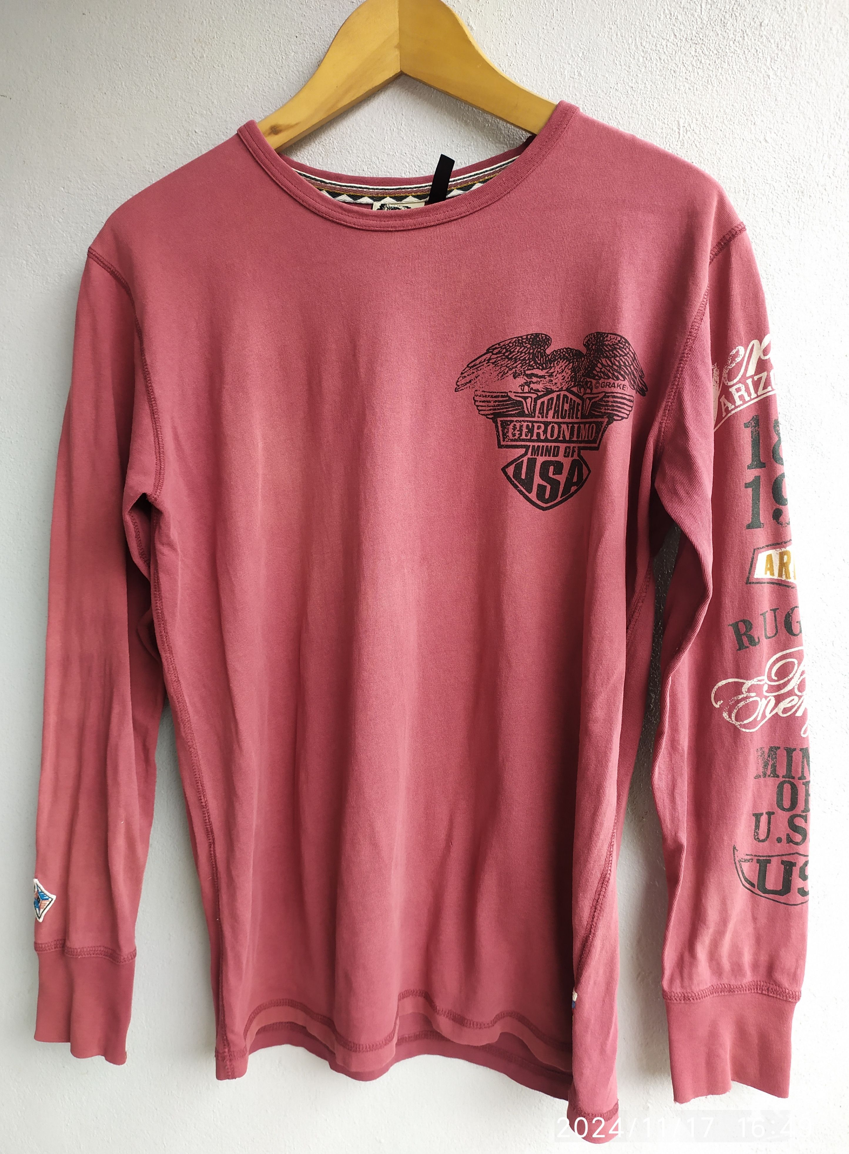 Beauty Beast × If Six Was Nine × Japanese Brand Vintage Geronimo Apache Long Sleeve Shirt Size US S / EU 44-46 / 1 - 2 Thumbnail
