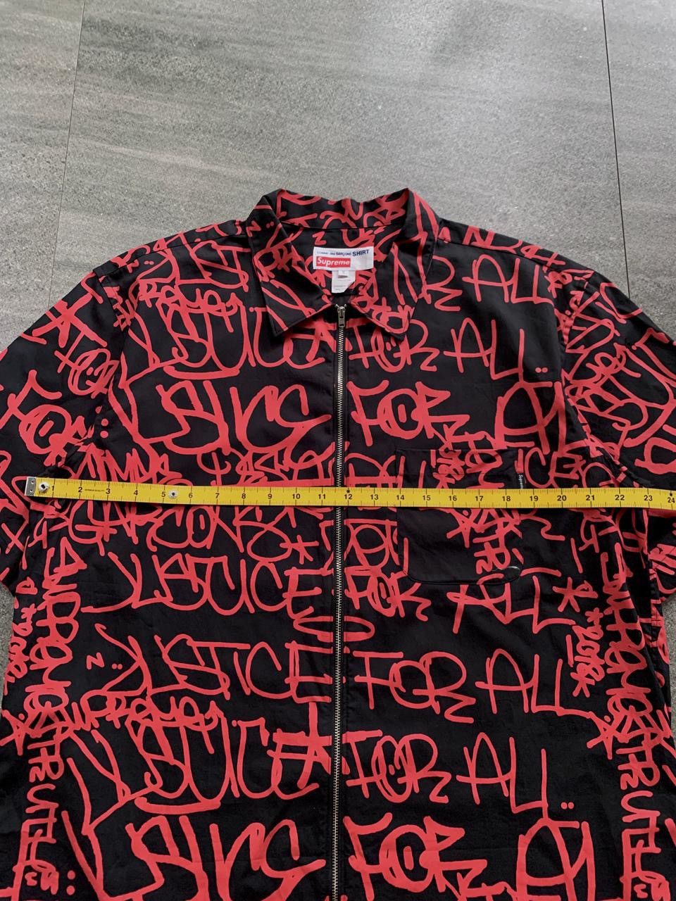 Supreme FREE TAX! Comme des Garcons Collabs Graffiti Zip Shirt Size US XL / EU 56 / 4 - 12 Thumbnail