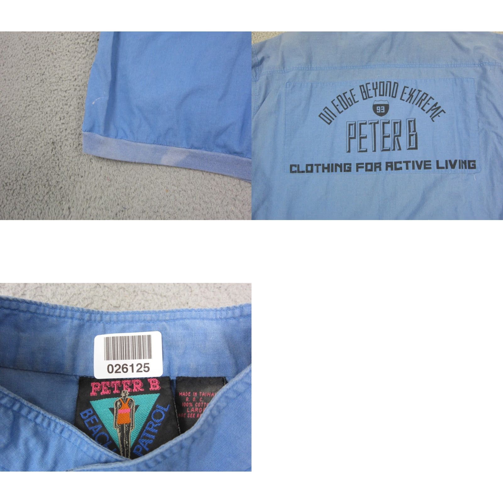 Vintage VINTAGE Peter B Beach Patrol Shirt Mens L Blue 90s Henley Button-Up Short Sleeve Casual Beach/Surf Size US L / EU 52-54 / 3 - 10 Thumbnail