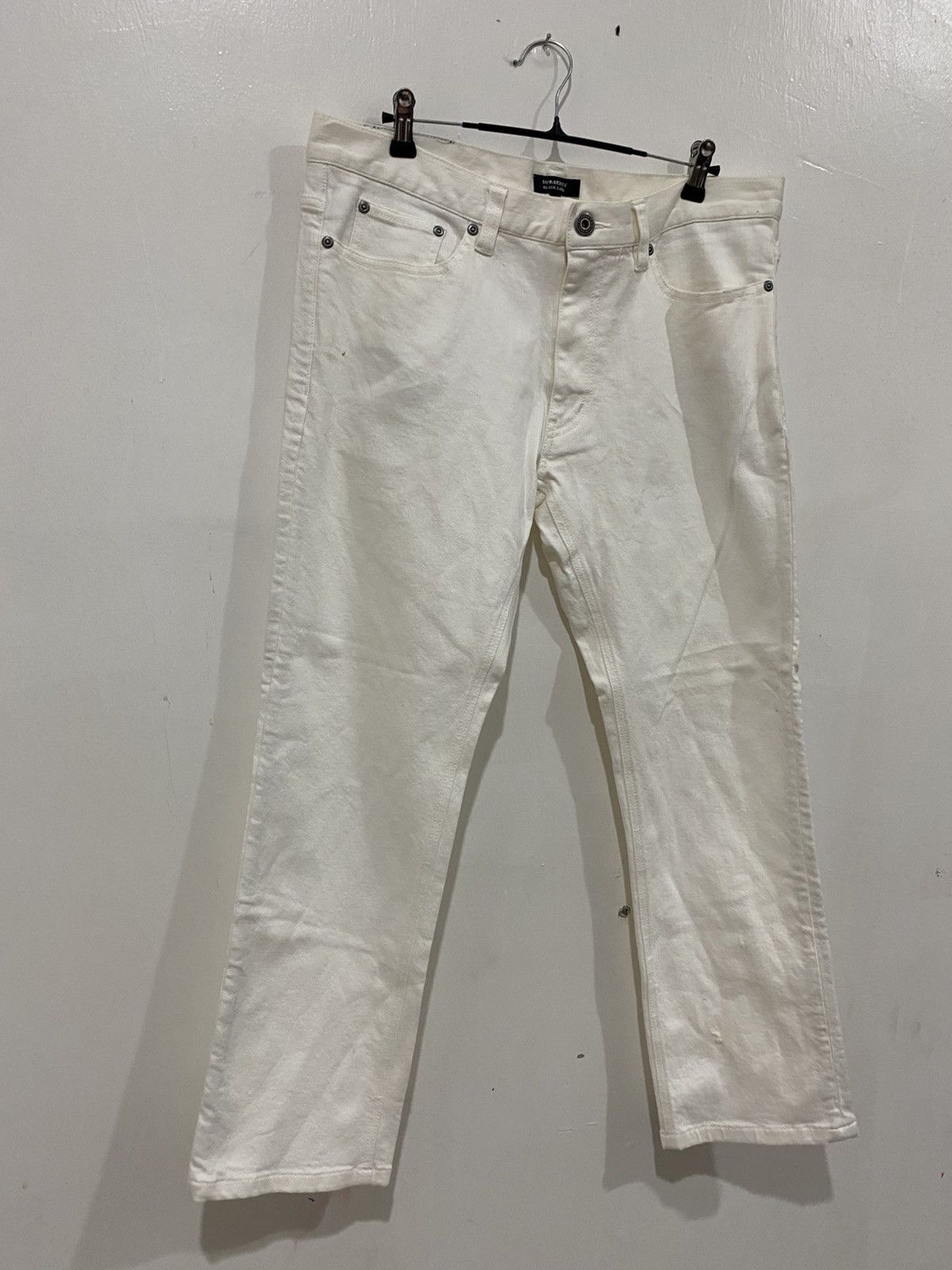 Burberry Burbery Nova Check Seldvage Jeans White Size US 35 - 4 Thumbnail