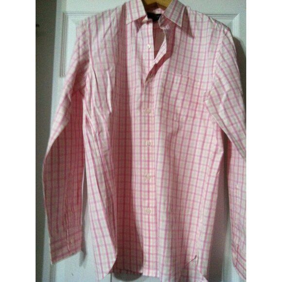 J.Crew J.CREW MENS NEW PINK 100%COTTON PLAID DRESS SHIRT M(15-15.5) Size US M / EU 48-50 / 2 - 1 Thumbnail
