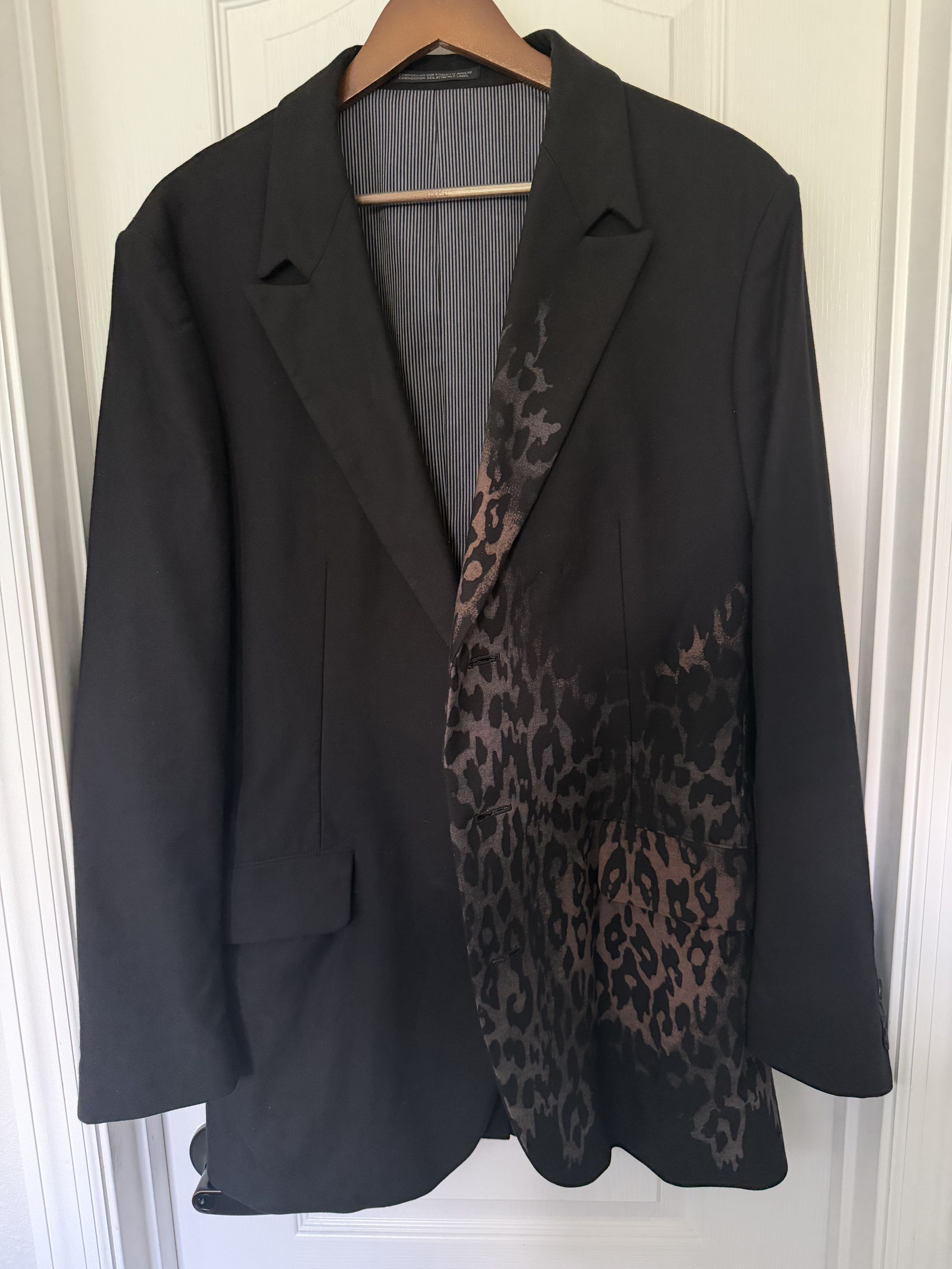 Yohji Yamamoto Yohji Homme 22AW Runway Leopard Jacket Size US M / EU 48-50 / 2 - 1 Thumbnail