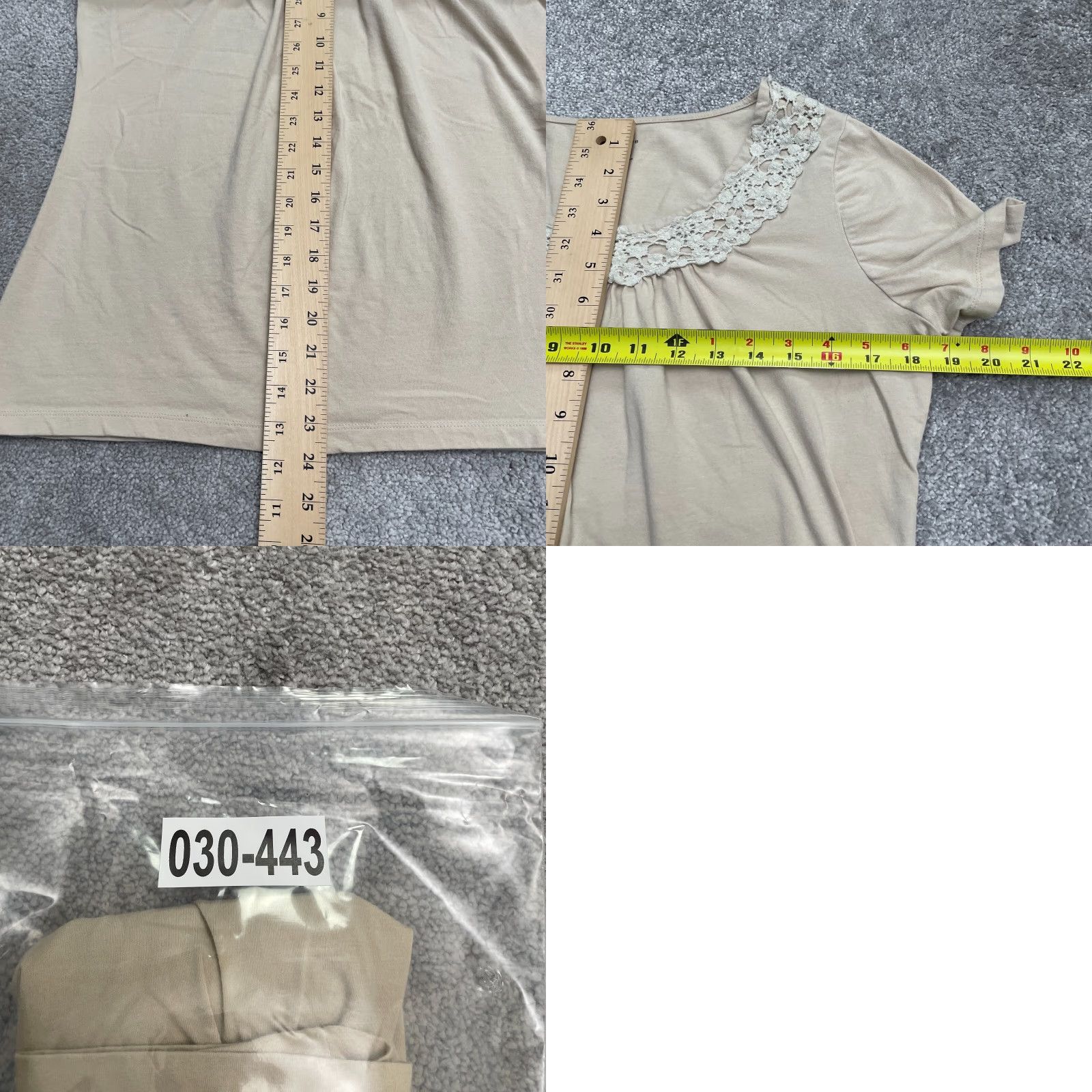 Charter Club Charter Club Shirt Women M Brown Lace Pleated Short Sleeve Round Neck Casual Size M / US 6-8 / IT 42-44 - 8 Thumbnail