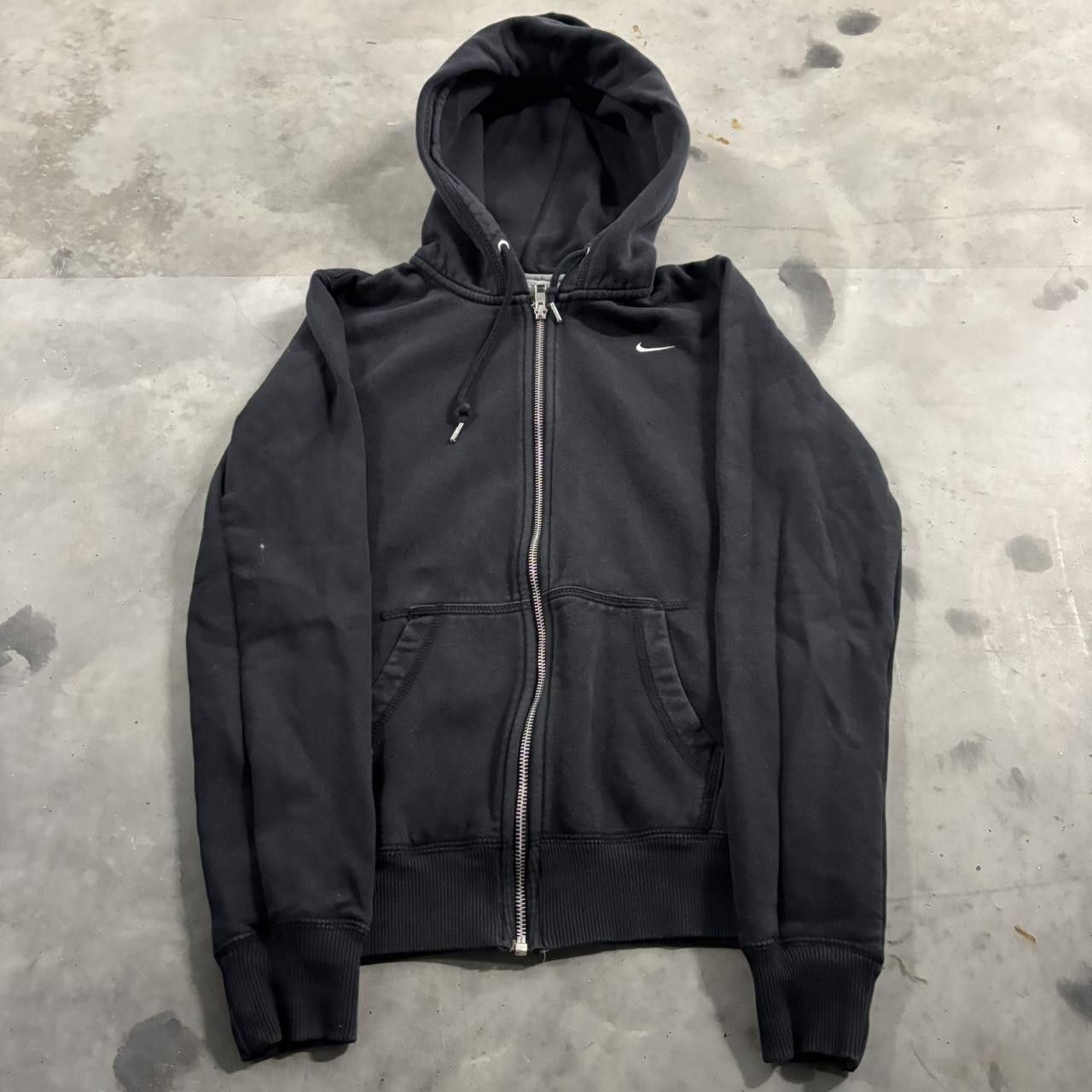 Nike Crazy Y2K/2000s Black Nike Swoosh Essential Zip Up Hoodie! Size S Size S / US 4 / IT 40 - 1 Thumbnail