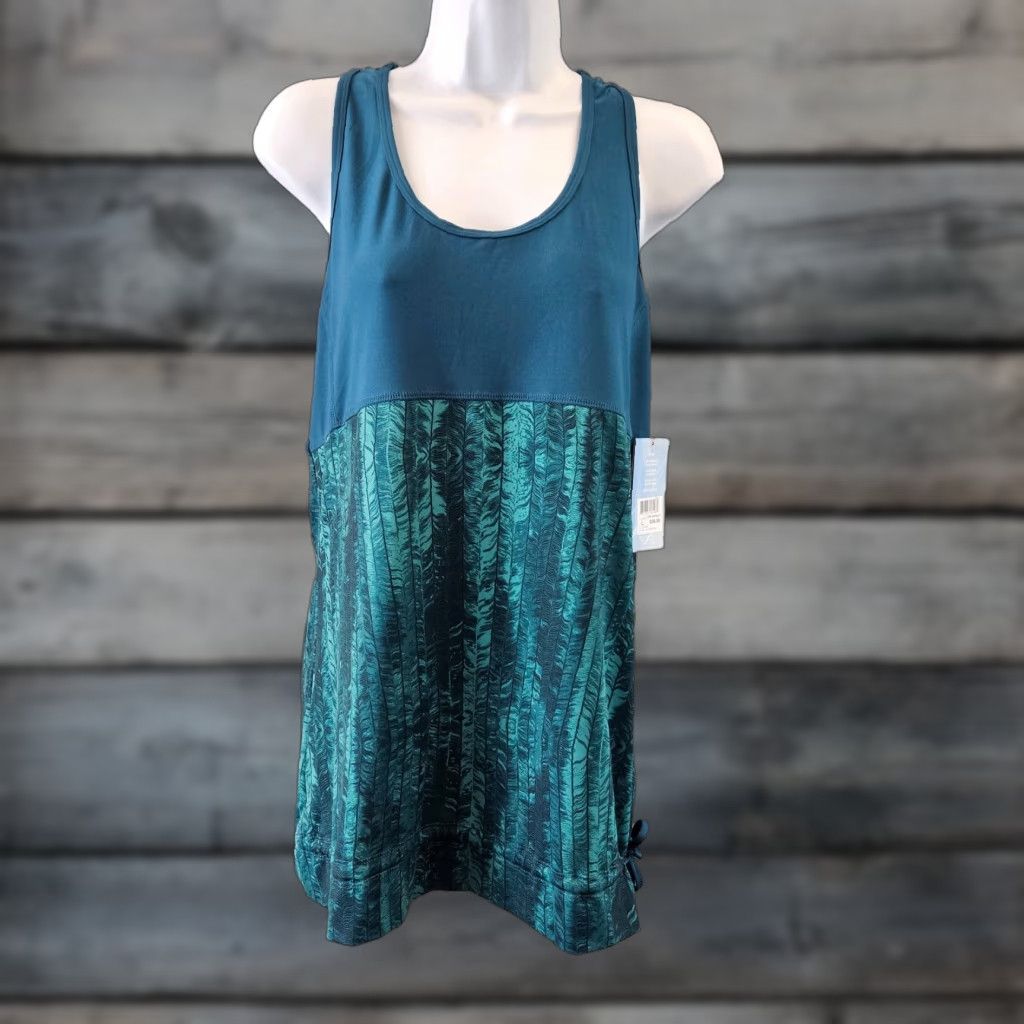 Vintage Aspire Tank Top Womens L Blue Teal Racerback Scoop Neck Shirt Sleeveless Activewear Womens togs Size L / US 10 / IT 46 - 1 Thumbnail