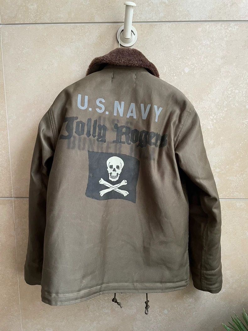 Freewheelers freewheelers VF-17 New Back Painting N1 Alpaca Jacket 2502- Size US XXS / EU 40 - 2 Thumbnail