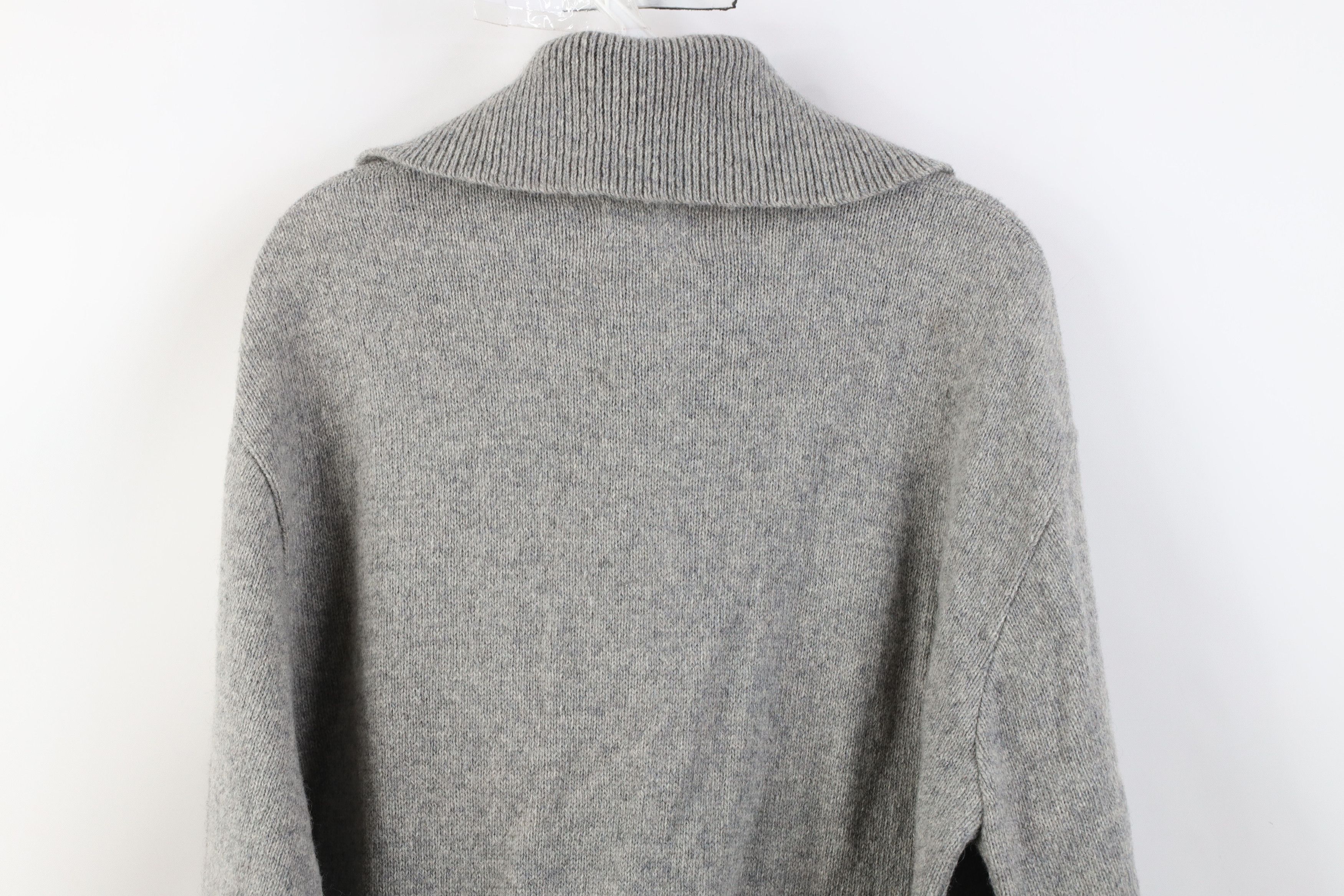 Vintage Vintage 70s Streetwear Collared Pocket Sweater Gray USA Size US L / EU 52-54 / 3 - 12 Thumbnail