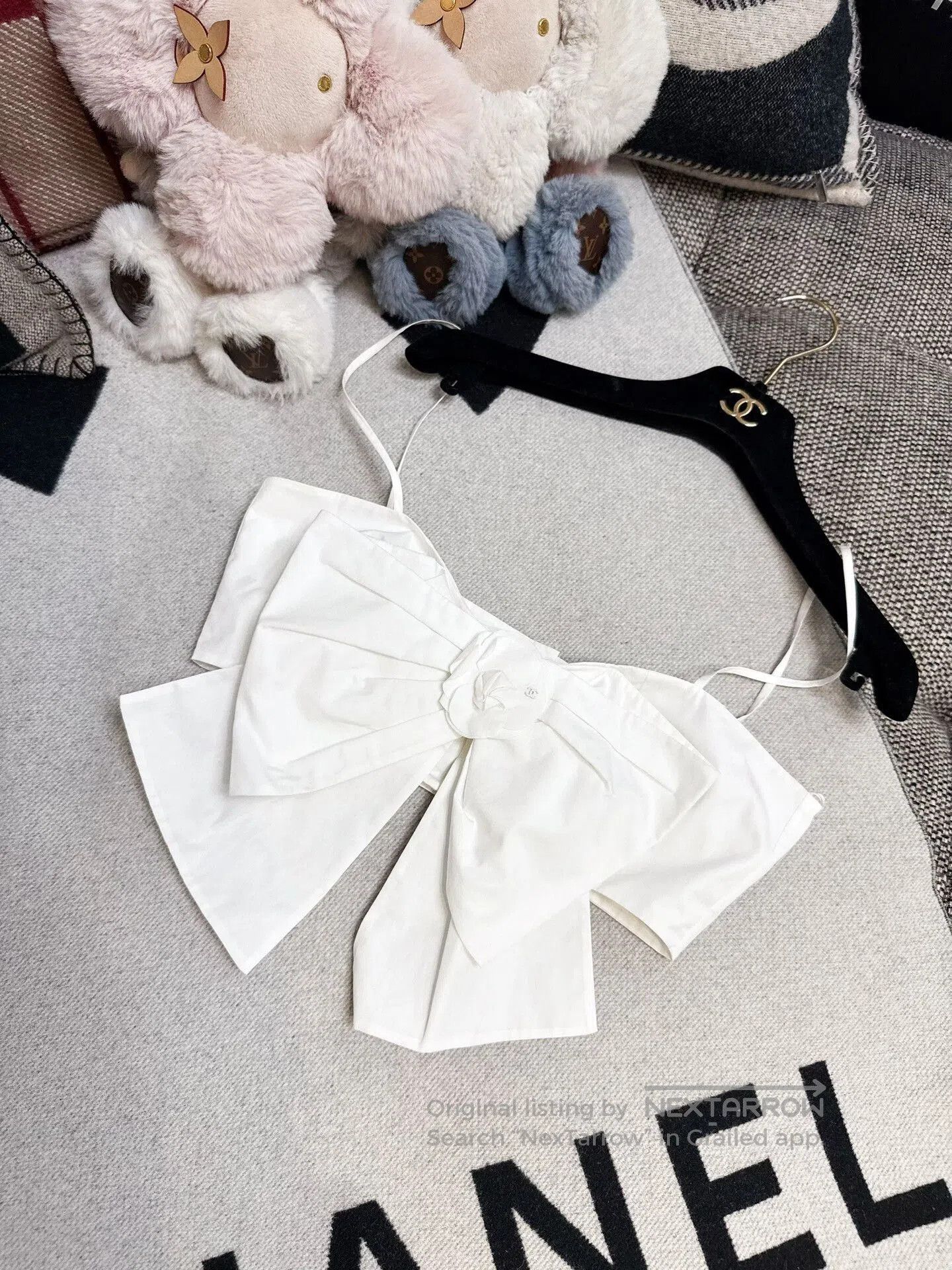 Chanel Chanel 20C White Bow Camellia Camisole. Size XS / US 0-2 / IT 36-38 - 3 Thumbnail