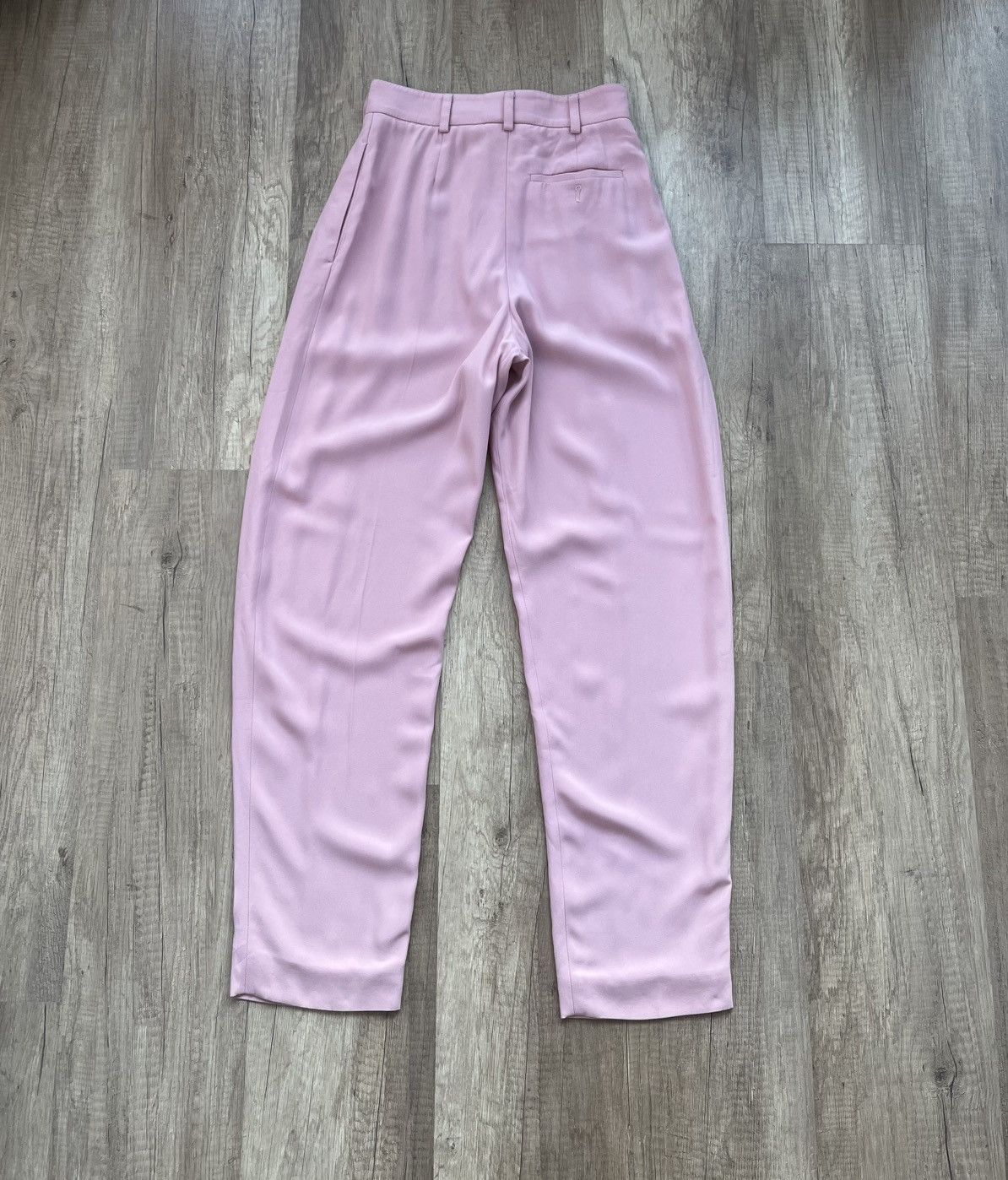Alexander McQueen Alexander McQueen Pink Pleated High-Waist Trousers Size 36" / US 14 / IT 50 - 4 Thumbnail