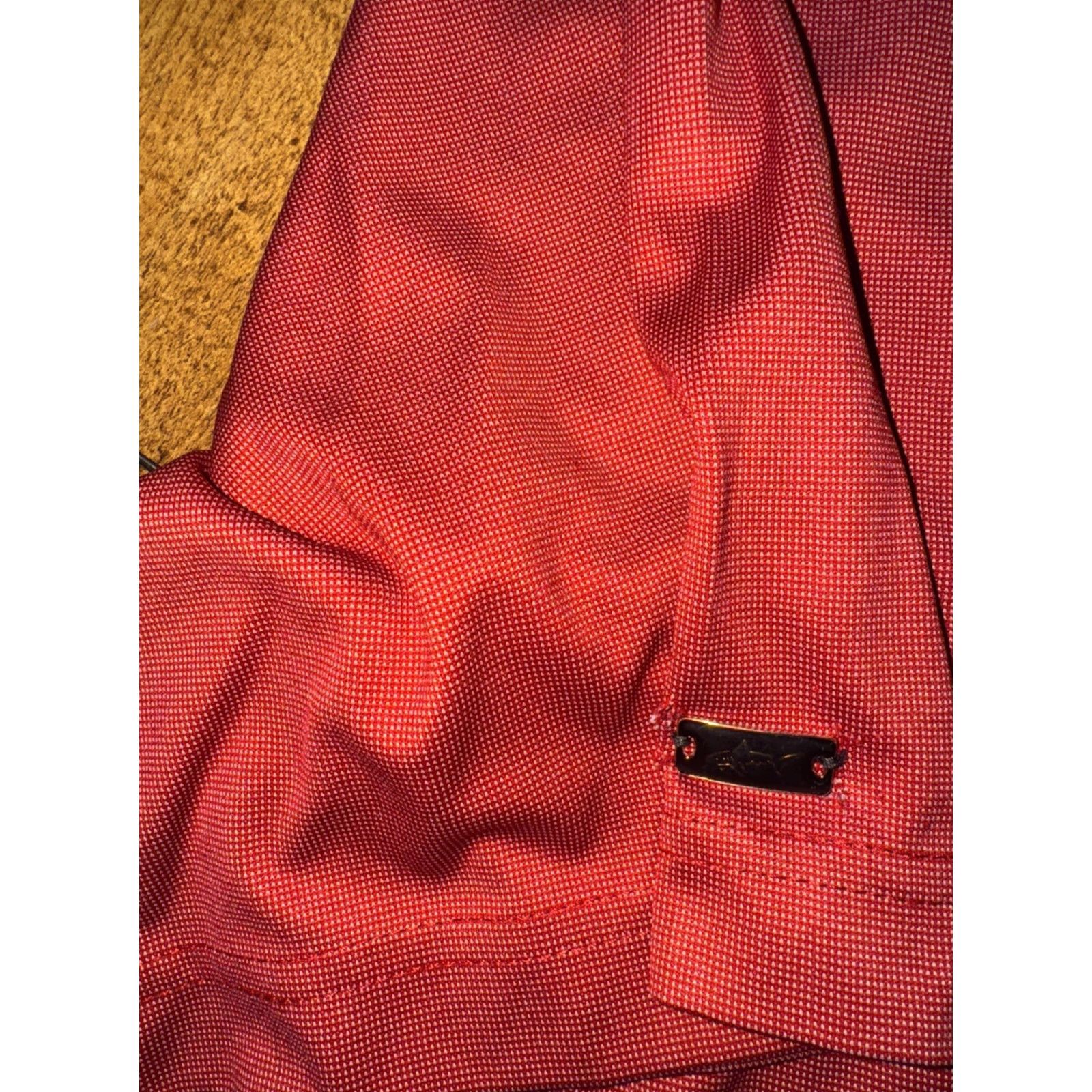 Vintage Greg Norman ML75 Polo Shirt Men’s Large Red Micro-check Golf Stretch 23x29 Size US L / EU 52-54 / 3 - 6 Thumbnail