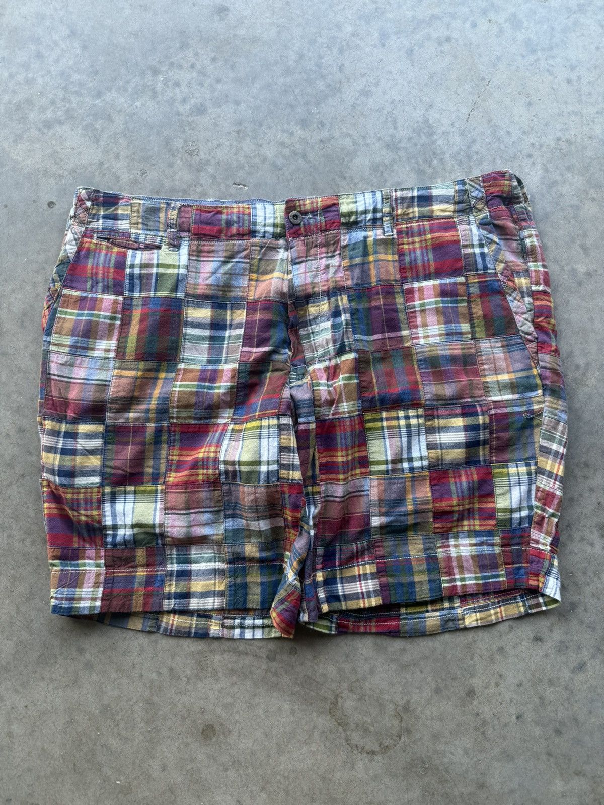 Polo Ralph Lauren Vintage Polo Ralph Lauren Plaid Patchwork Shorts Size US 40 / EU 56 - 1 Thumbnail