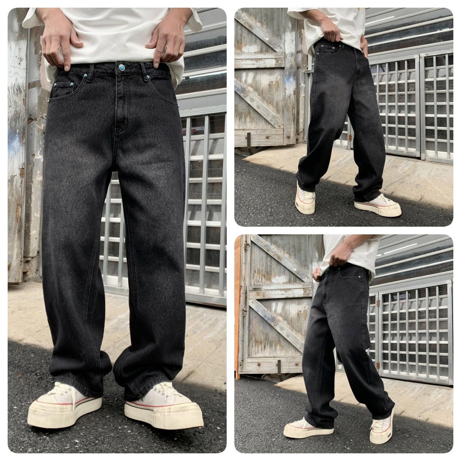 Japanese Brand Black Baggy Loose Fit Casual Denim Jeans Size US 32 / EU 48 - 4 Thumbnail
