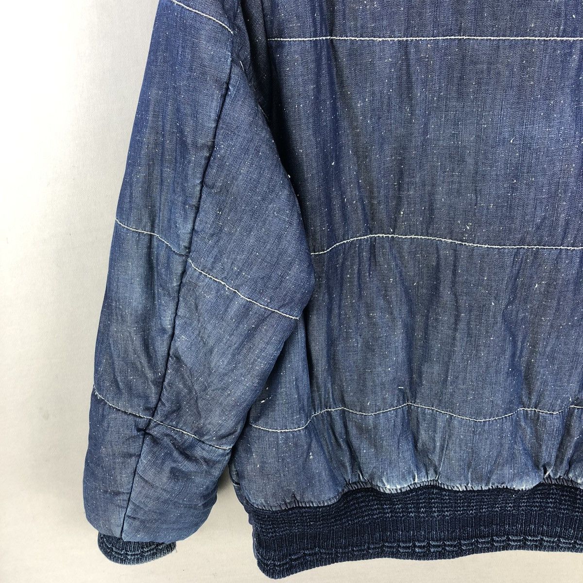 Issey Miyake Vintage Mercibeaucoup Pillow Neck Indigo Dye Bomber Jacket Size US S / EU 44-46 / 1 - 18 Thumbnail