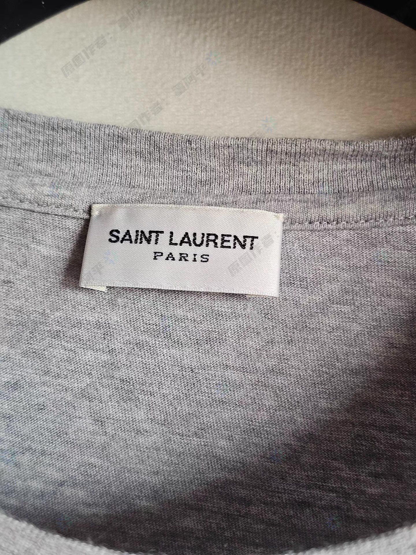 Saint Laurent Paris Saint Laurent SLP grey short-sleeve T-shirt Q4 Size US M / EU 48-50 / 2 - 3 Thumbnail