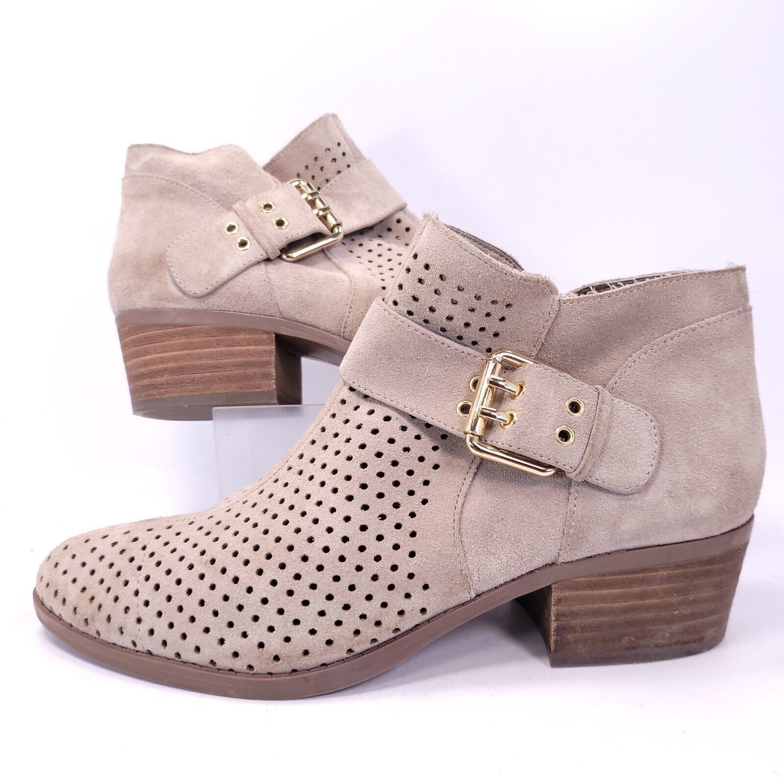 Karl Lagerfeld Karl Lagerfeld Amica Block Heel Boot Womens Size 9 Beige Size US 9 / IT 39 - 6 Thumbnail