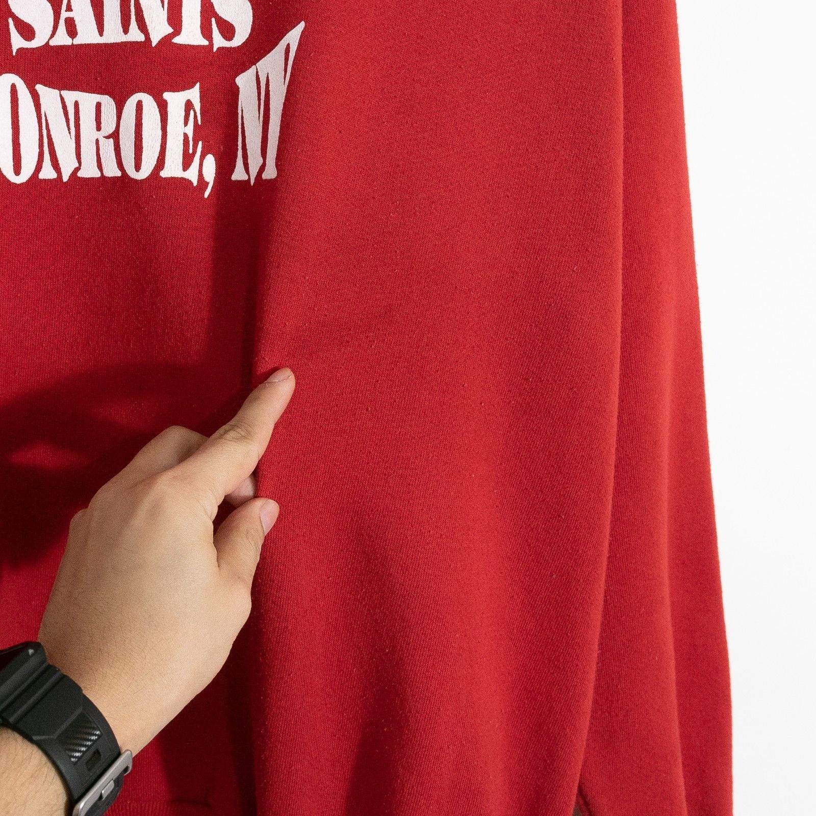 Vintage Vintage 90s Sacred Heart Saints Sweatshirt Mens XL - Monroe Size US XL / EU 56 / 4 - 5 Thumbnail