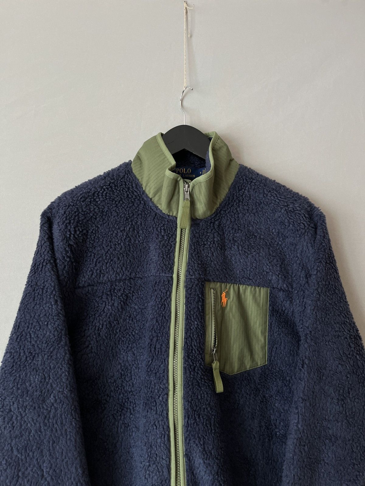 Polo Ralph Lauren PRL Sherpa Fleece Hybrid Pocket Logo Jacket Size US M / EU 48-50 / 2 - 3 Thumbnail