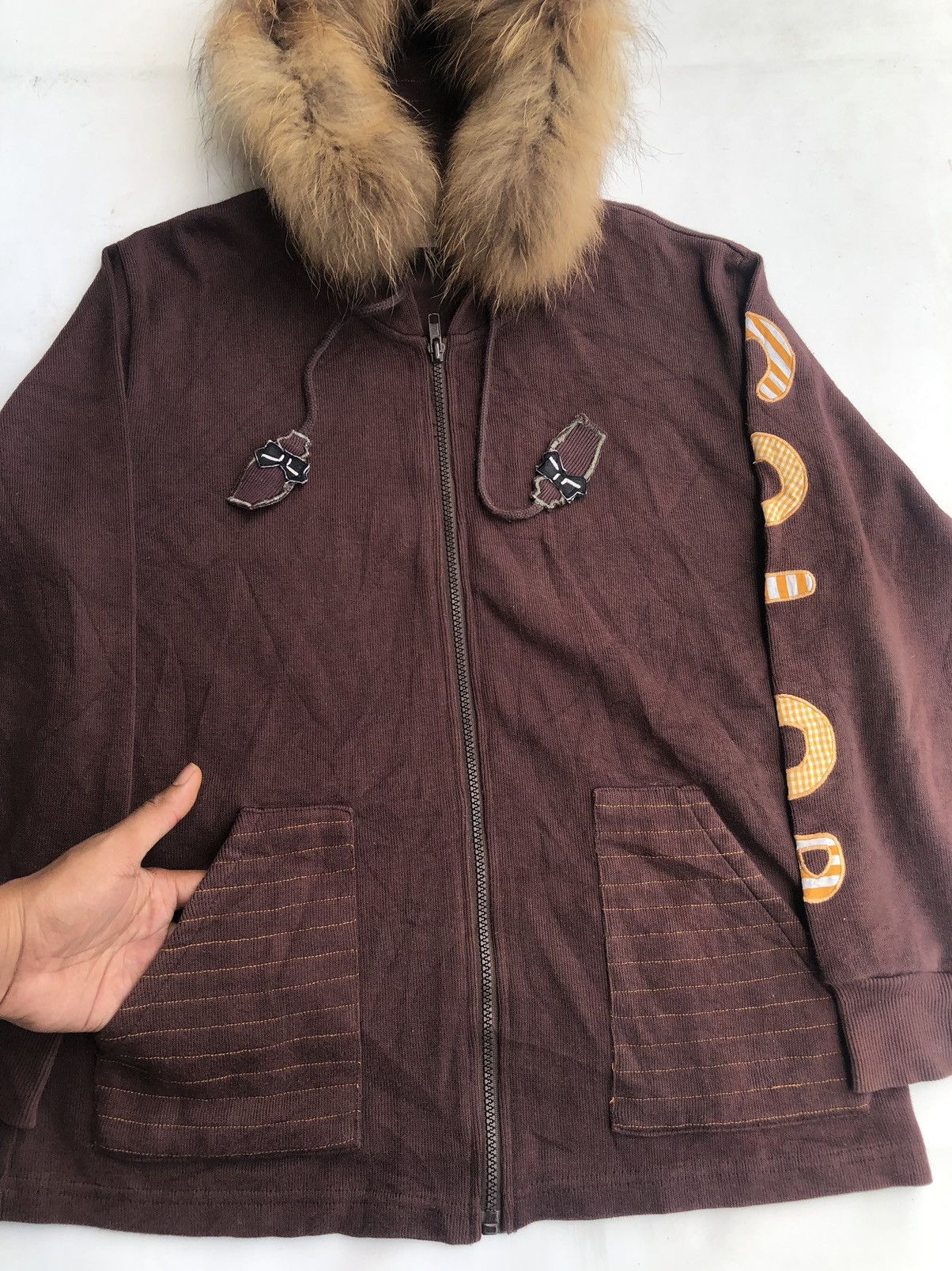 If Six Was Nine Faux Fur Hoodie distressed Japanese punk Ifsix Style Size US L / EU 52-54 / 3 - 3 Thumbnail