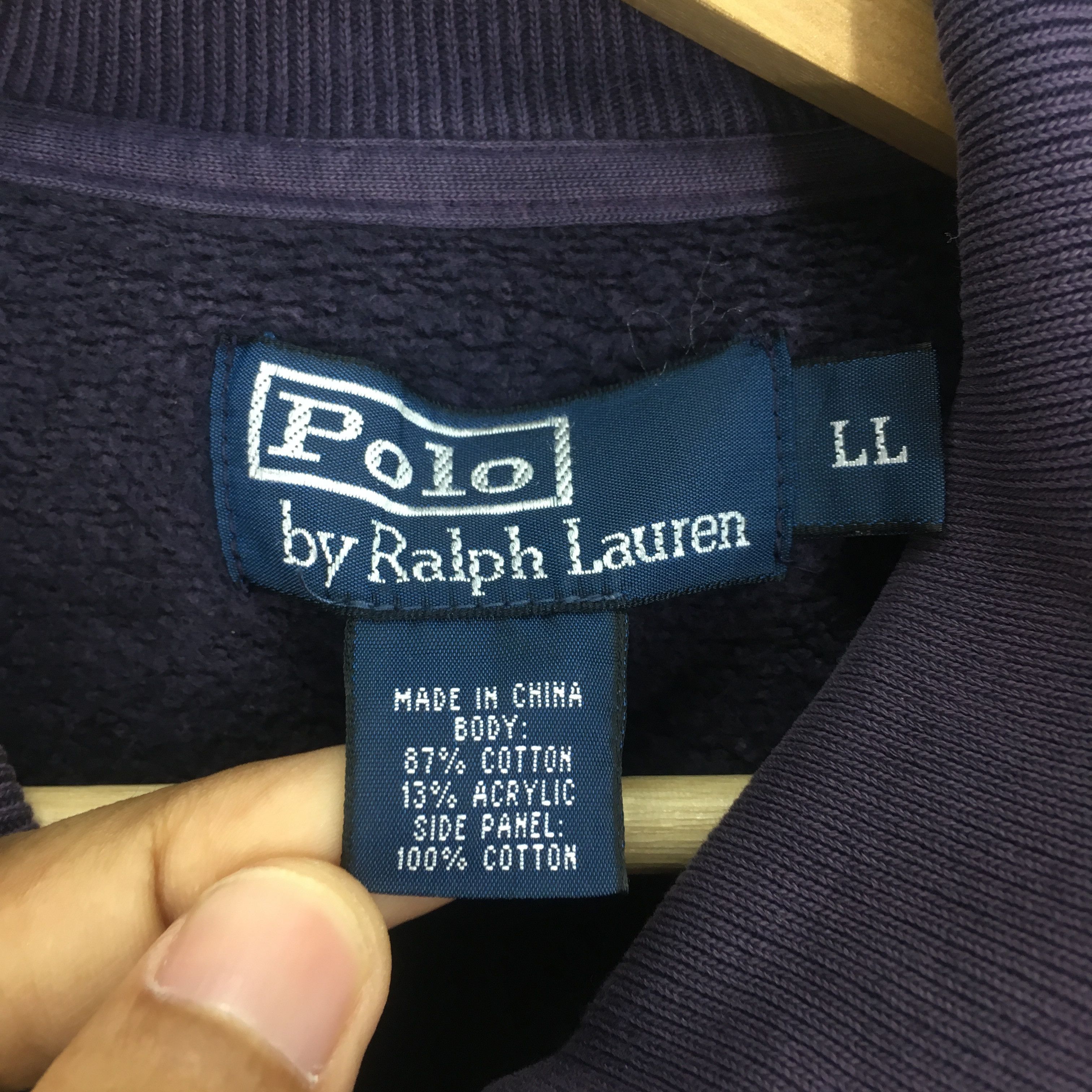 Polo Ralph Lauren Vintage 90's Polo Ralph Lauren Blue Sweatshirt - 1157 -- Size US L / EU 52-54 / 3 - 10 Thumbnail