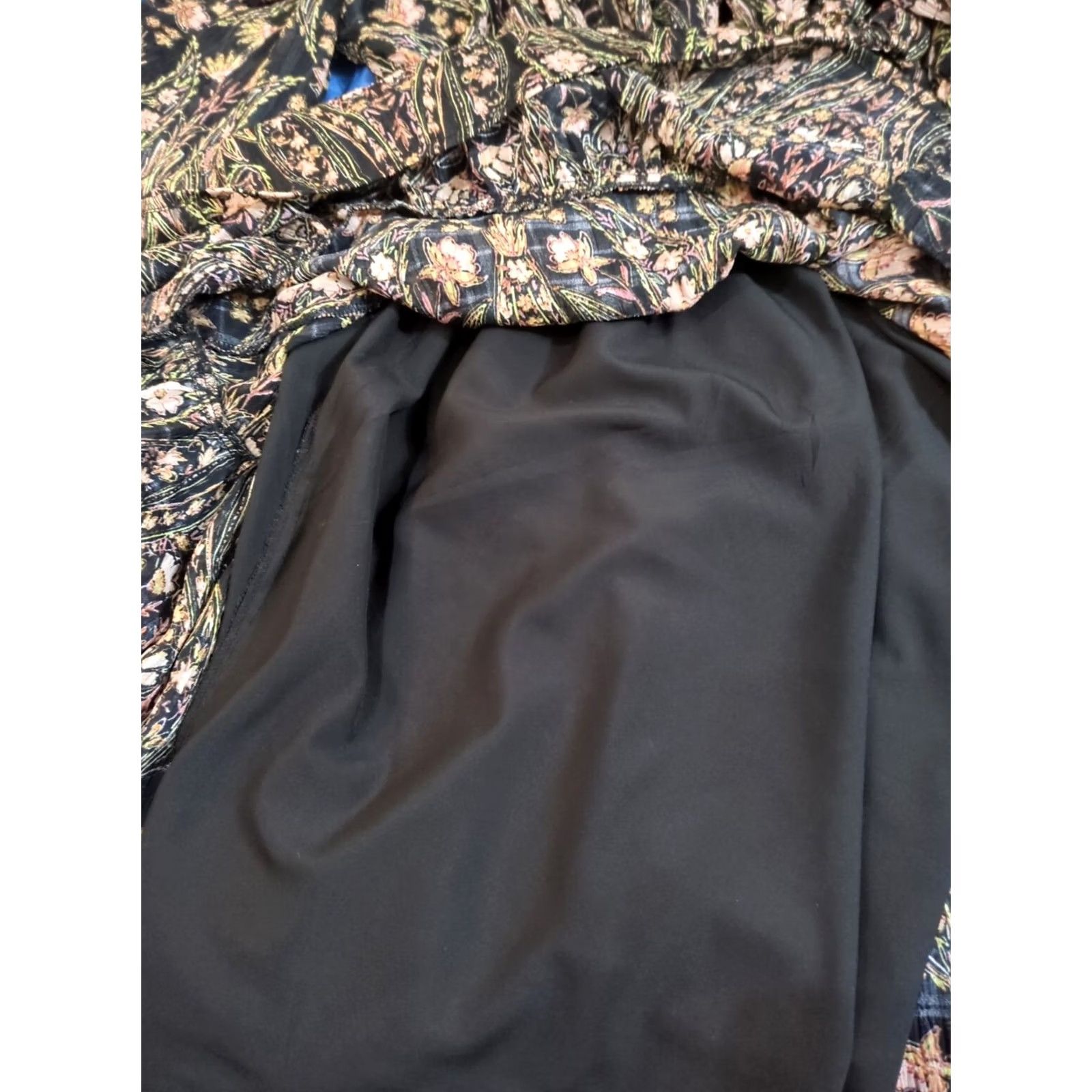 Forever 21 FOREVER 21 Black Floral Knee Length Cut Out Dress 1X Plus Women Shift Long Sleeve Pullover Parties Casual Vintage No N/A Size XL / US 12-14 / IT 48-50 - 5 Thumbnail
