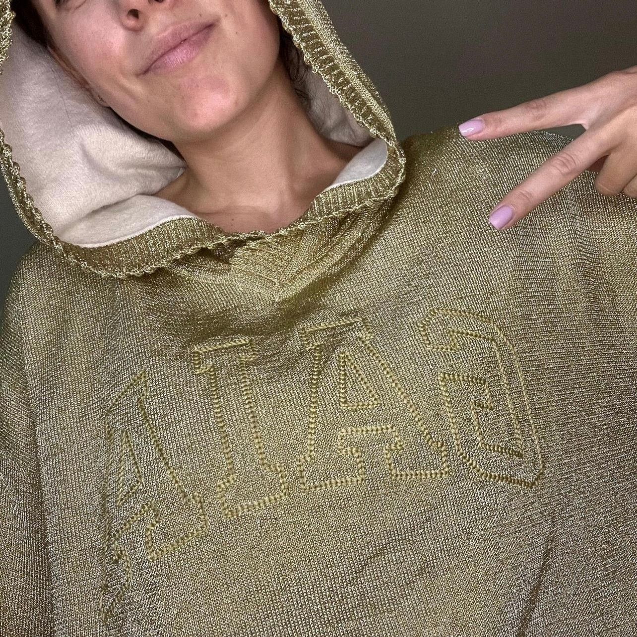 Cult Gaia Cult Gaia x GAP Metallic Gold Hoodie Top Size S S1 Size S / US 4 / IT 40 - 1 Thumbnail