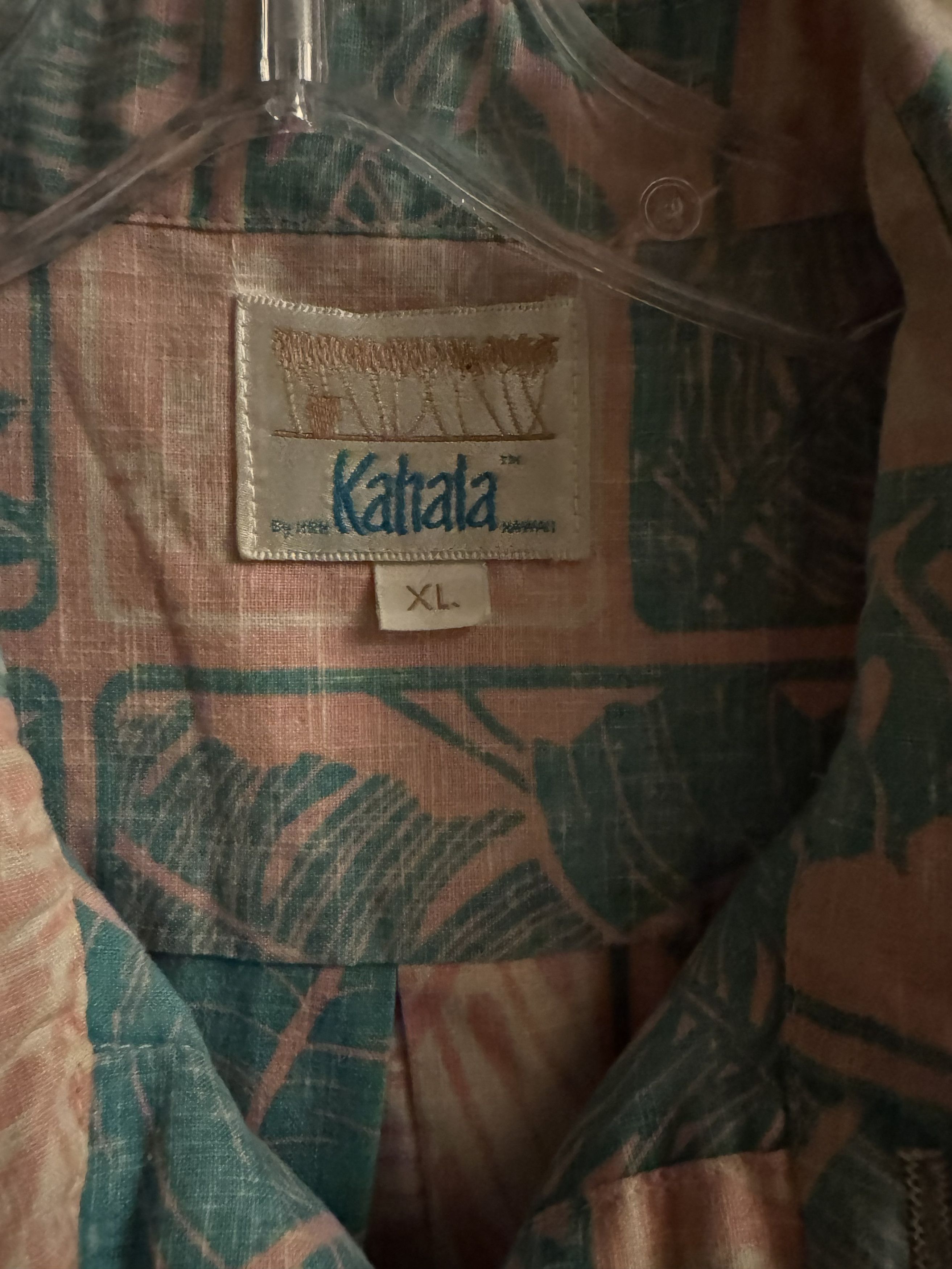 Kahala Vintage Kahala Hawaiian Aloha Shirt - Pink Block Print Size US XL / EU 56 / 4 - 2 Thumbnail