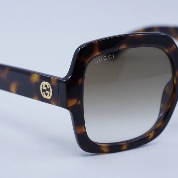 Gucci Gucci GG1337S 003 Sunglasses Dark Havana Square Frame Size ONE SIZE - 5 Thumbnail