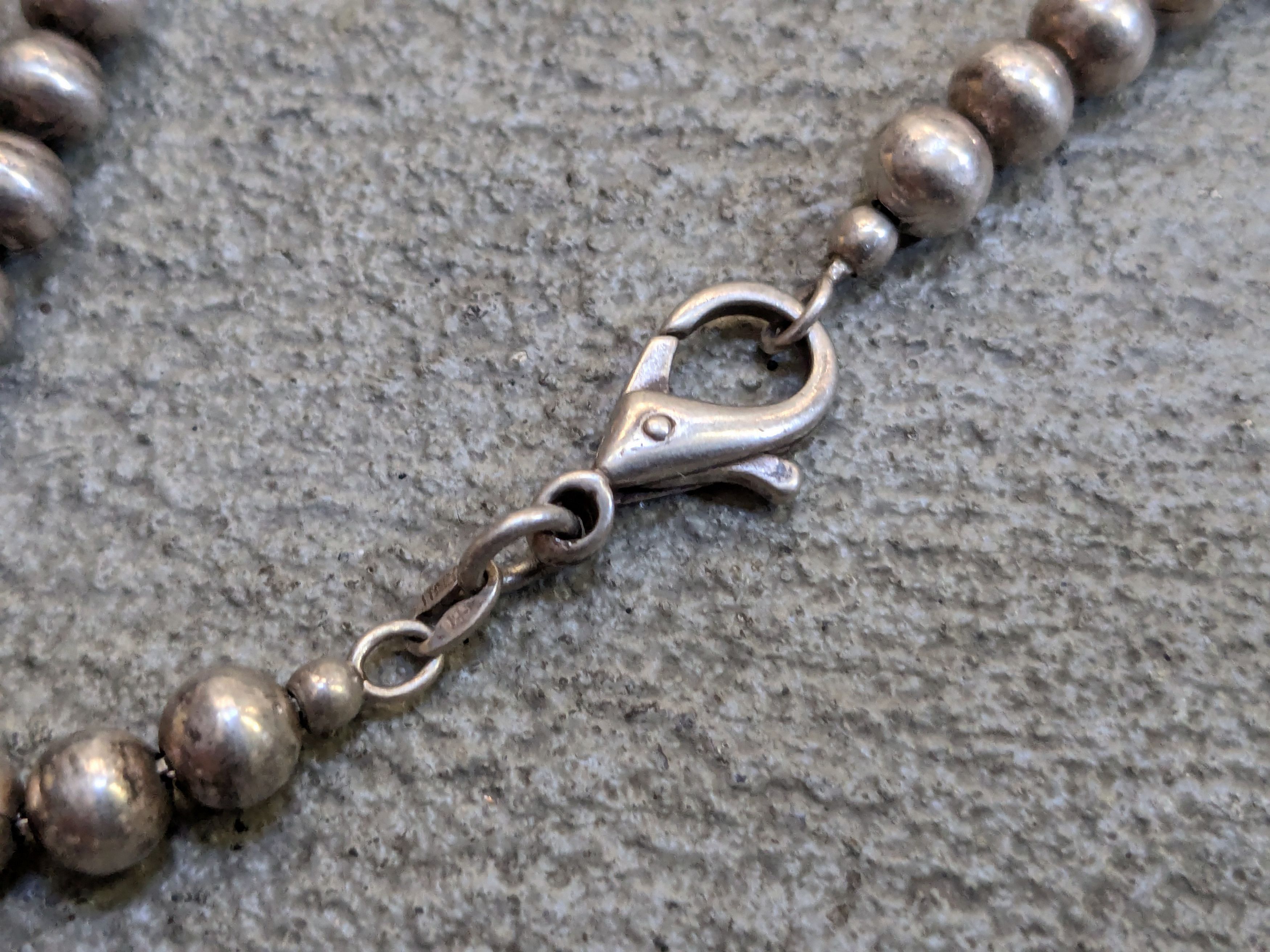 Sterling Silver Sterling Silver Necklace Ball Round Graduated Beads 32" Size ONE SIZE - 9 Thumbnail