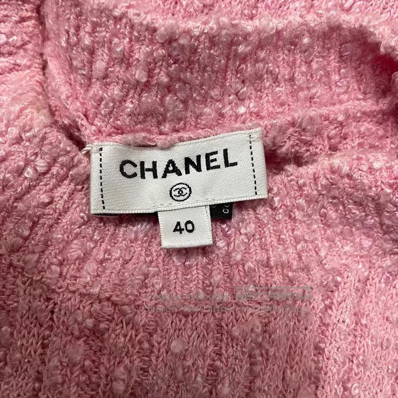 Chanel Chanel Pink CC Knit Sleeveless Vest i Size S / US 4 / IT 40 - 4 Thumbnail
