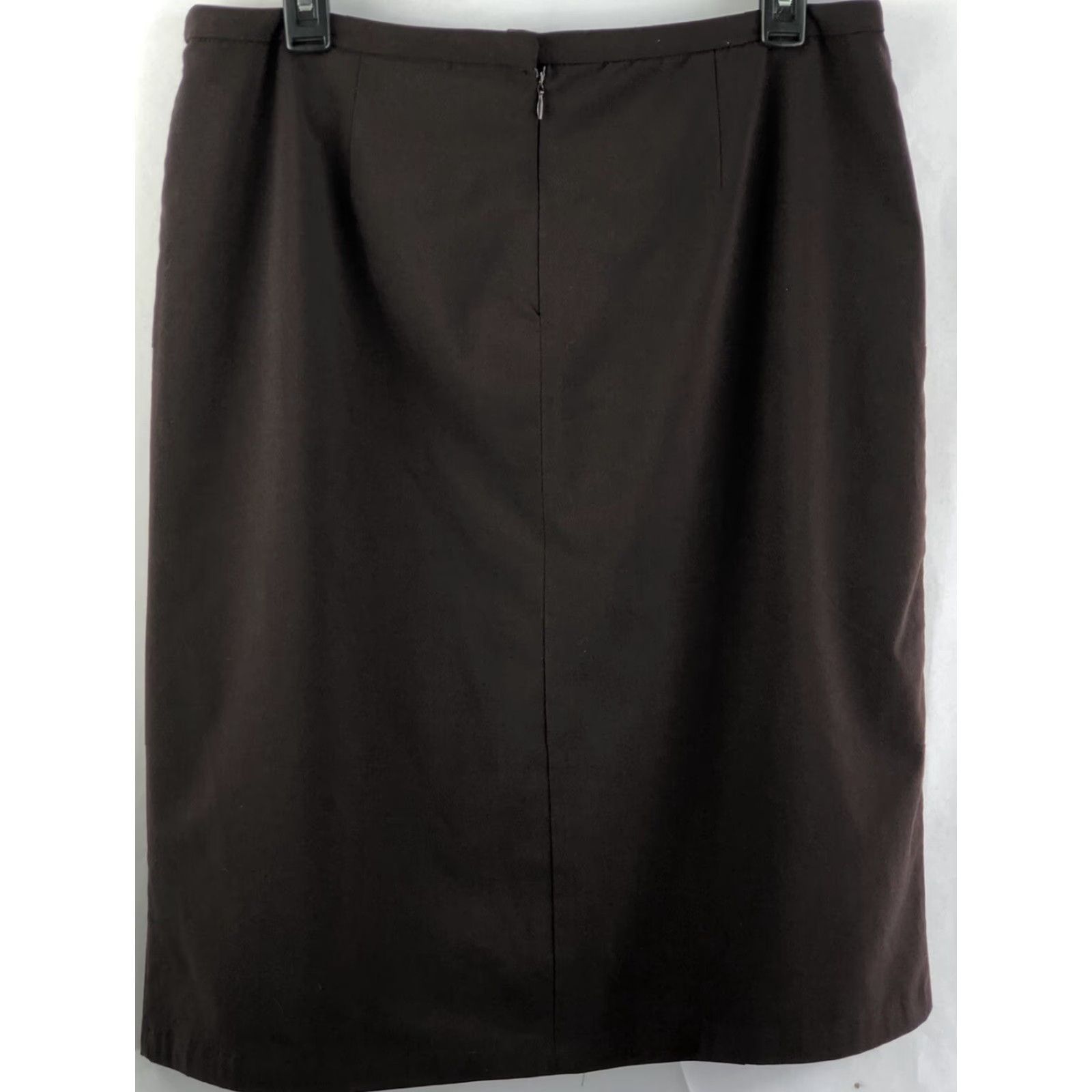 Worthington Worthington Works Flare Skirt 12 Brown Knee Length 32"W Career Workwear Casual Size 34" / US 12 / IT 48 - 2 Thumbnail