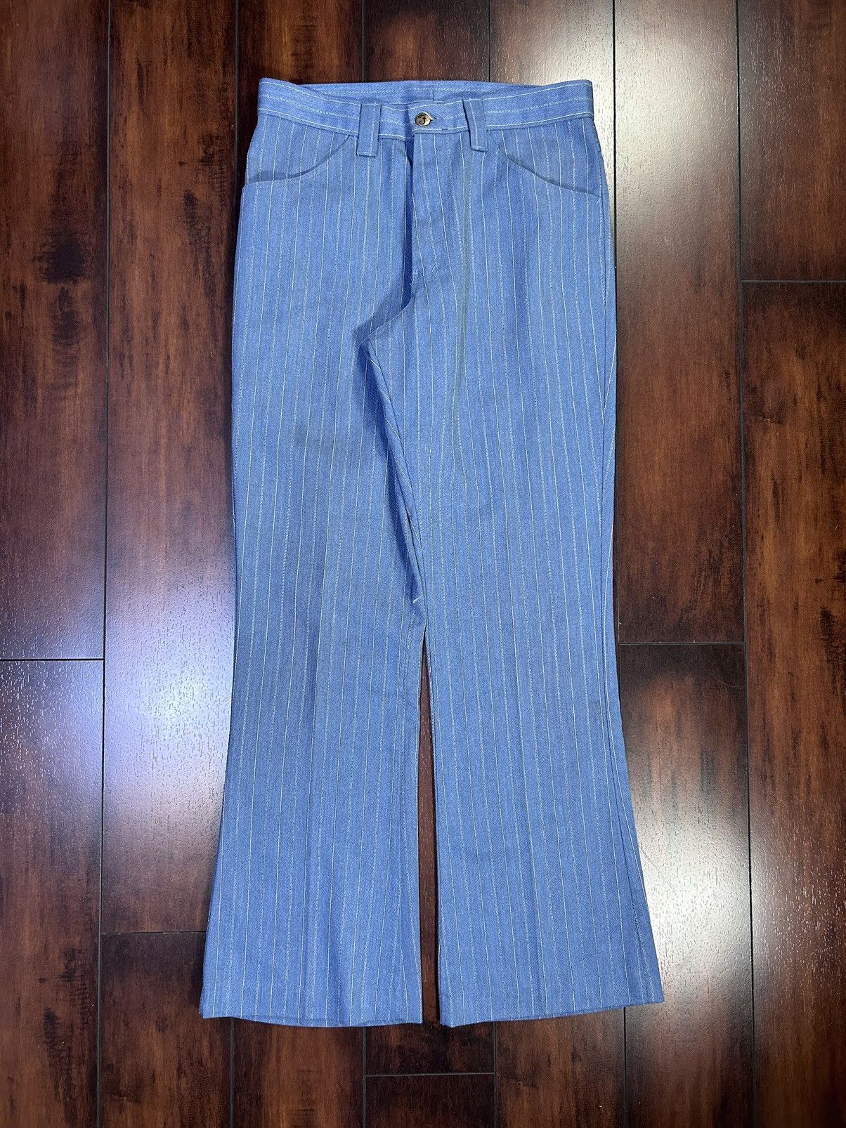 Vintage Vintage 70’s Pinstripe Flares Size US 30 / EU 46 - 1 Thumbnail