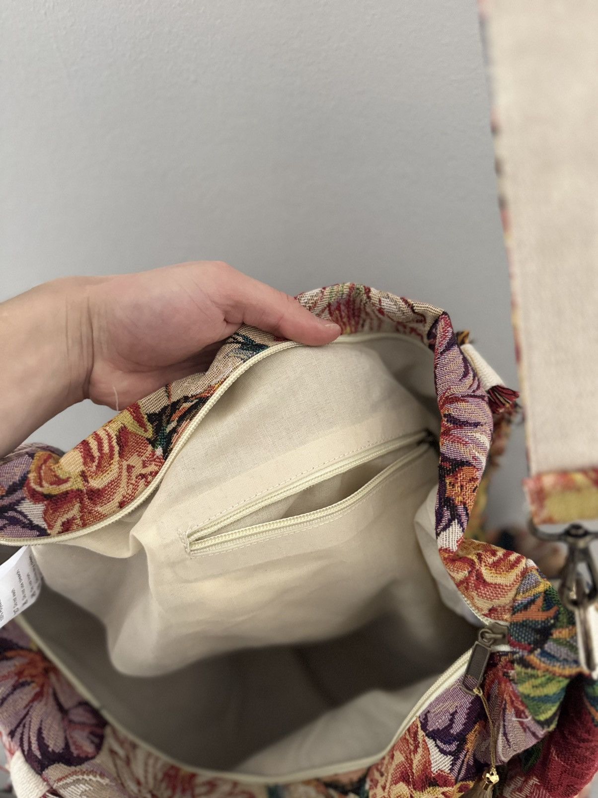 20471120 Very crazy bag Rework Cotton Frida Kahlo Painting Tote Bag Size ONE SIZE - 12 Thumbnail