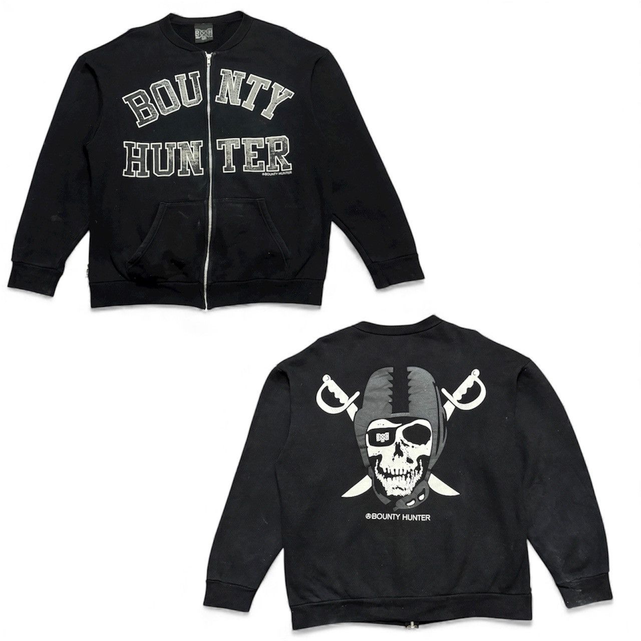 Bounty Hunter Streetwear Bounty Hunter Black zip-up Sweatshirt Size US XL / EU 56 / 4 - 1 Thumbnail