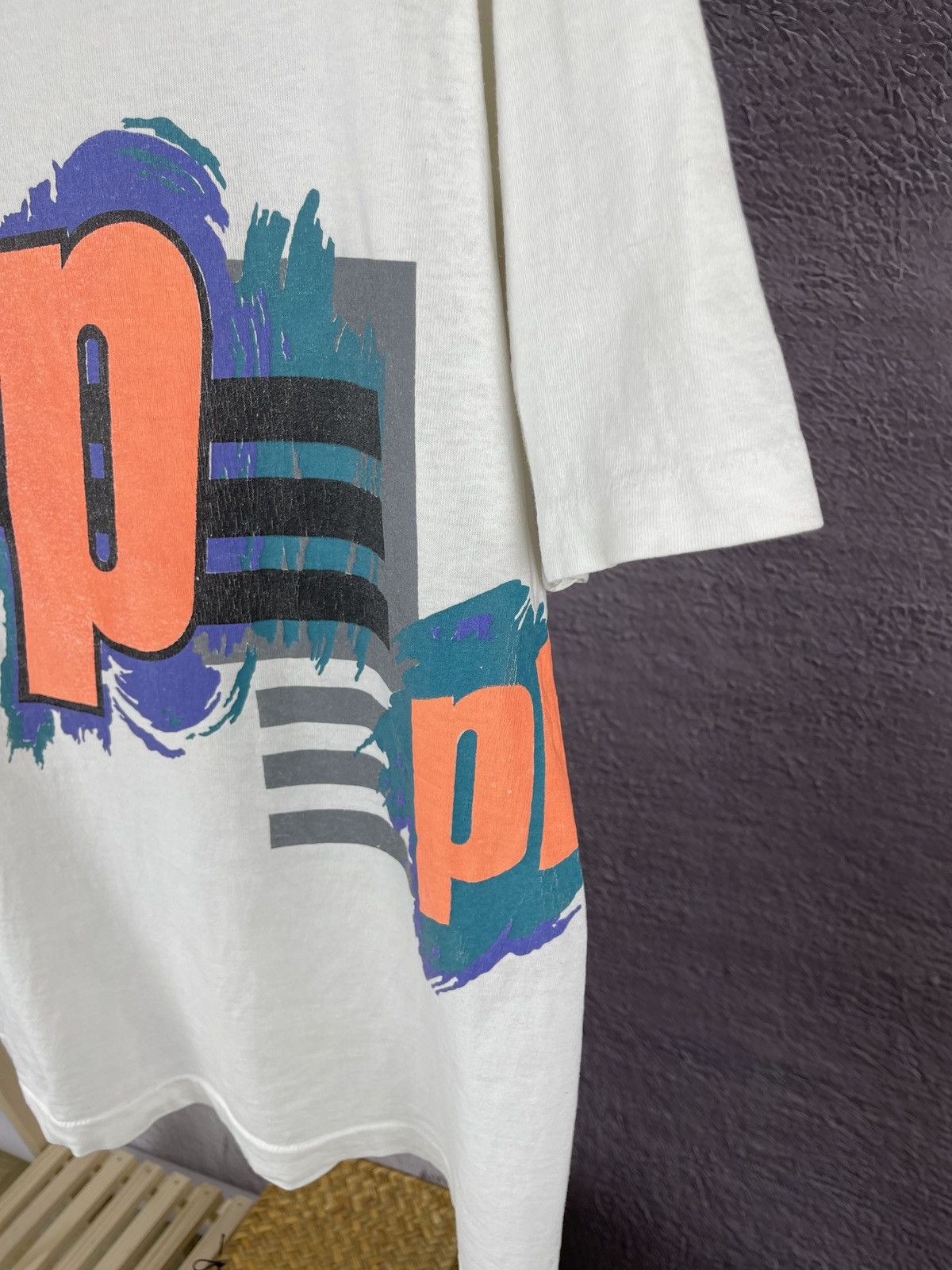 Fruit Of The Loom FOTL Prince Gray rocks matchpoint made in Canada vintage tee Size US L / EU 52-54 / 3 - 11 Thumbnail