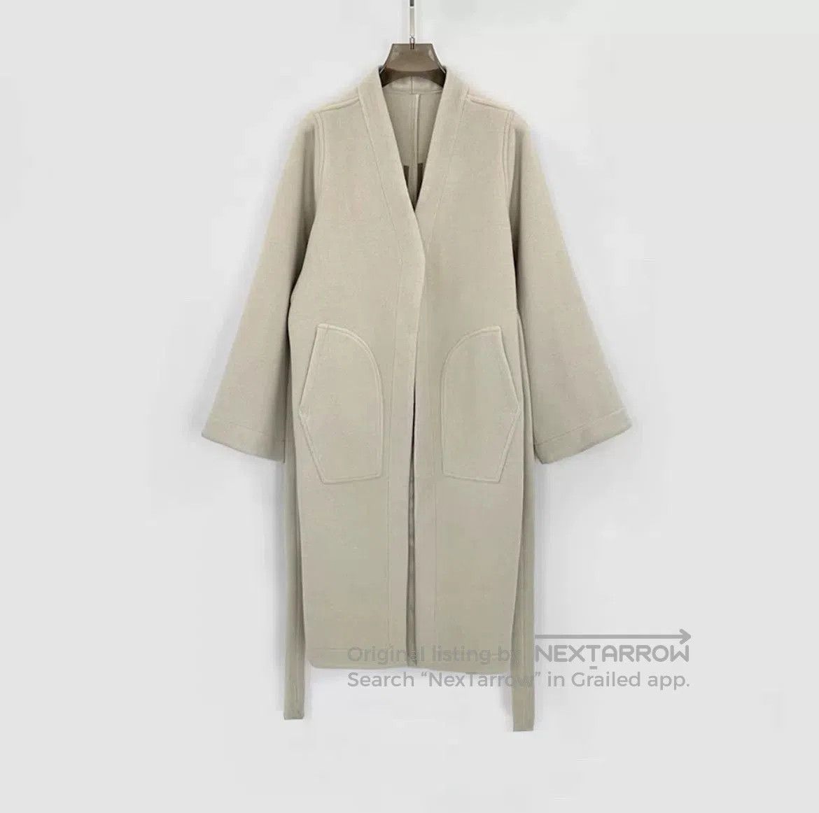 Rick Owens Rick Owens Dark Avant-Garde Wool Coat. Size S / US 4 / IT 40 - 4 Thumbnail