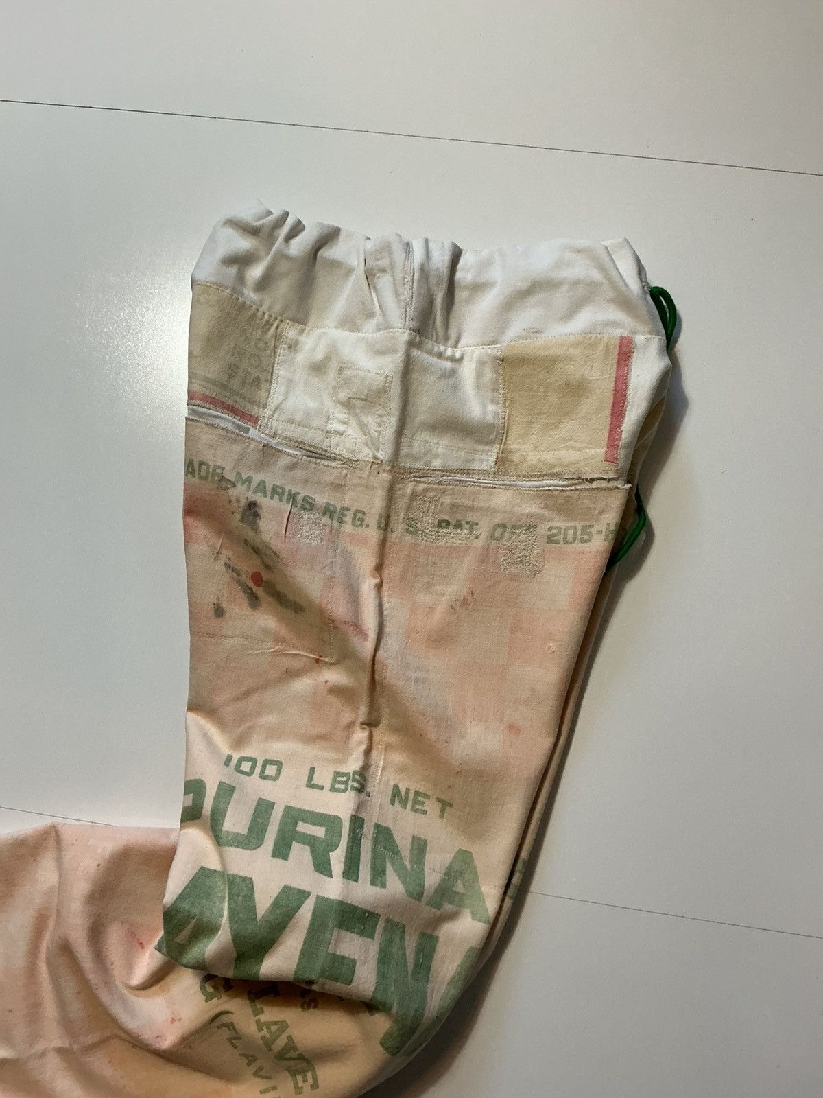Vintage Vintage Purina Layena Feed Sack Patchwork OOAK Canvas Pants Size US 30 / EU 46 - 6 Thumbnail