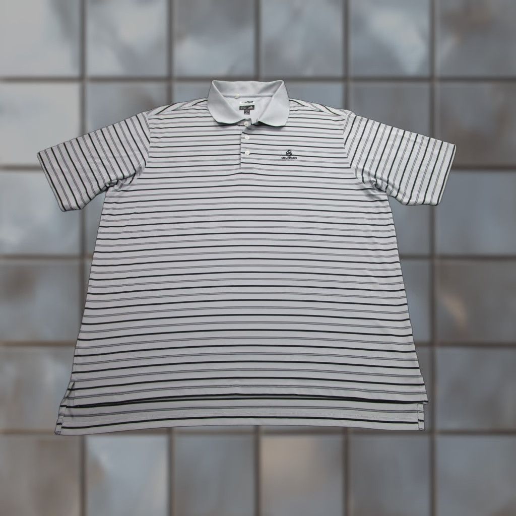 Adidas Adidas Silverado Polo Shirt Mens XL Striped Climalite Golf Performance Size US XL / EU 56 / 4 - 1 Thumbnail