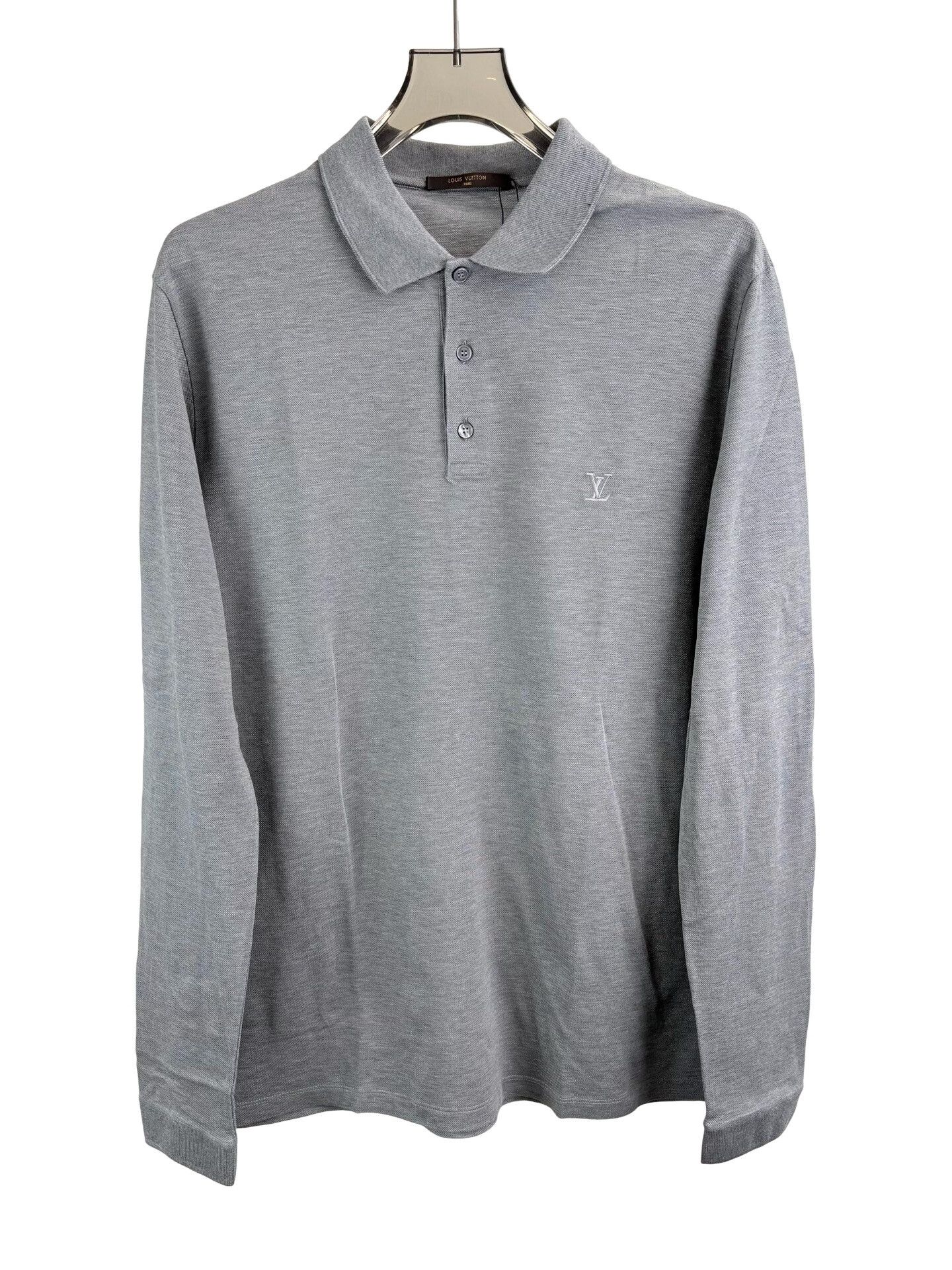 Louis Vuitton Louis Vuitton Embroidered Logo Long Sleeve Polo XL Size US XL / EU 56 / 4 - 1 Thumbnail