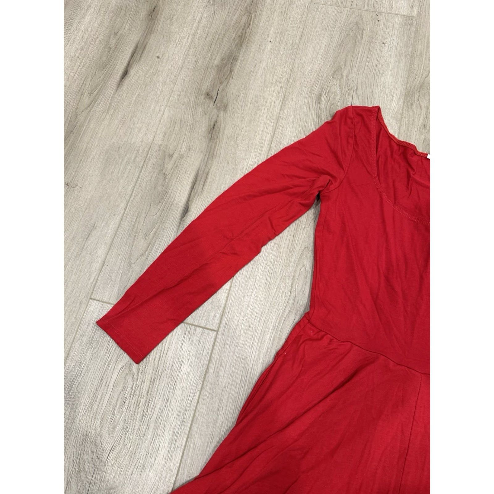 Reformation Reformation Dress Womens Small Red Tencel Scoop Neck A-Line Midi Short Sleeve - Flaws Size 28" / US 6 / IT 42 - 7 Thumbnail