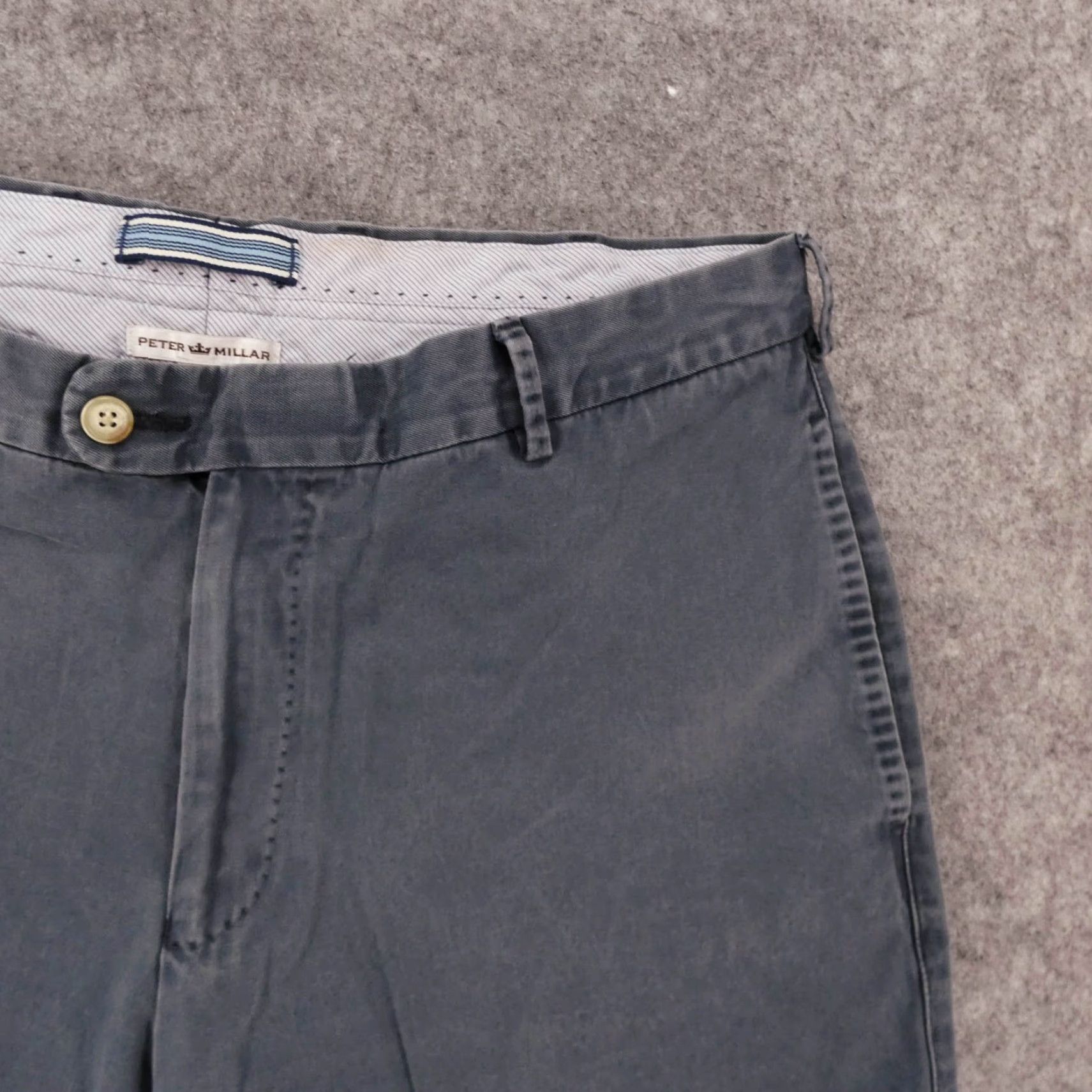 Peter Millar Peter Millar Shorts Mens 35 Chino Flat Front Blue Preppy Casual Size US 34 / EU 50 - 5 Thumbnail