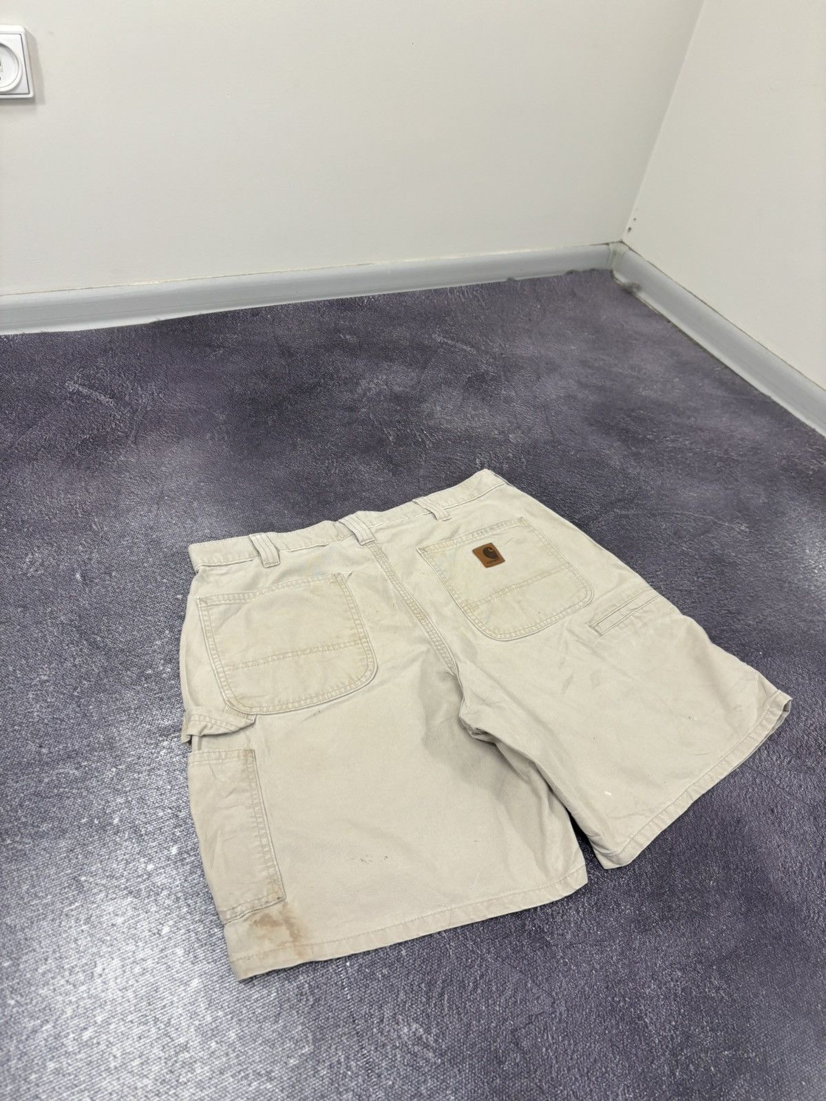 Carhartt Vintage Carhartt Y2K Cream Work Hype Shorts Size US 34 / EU 50 - 3 Thumbnail