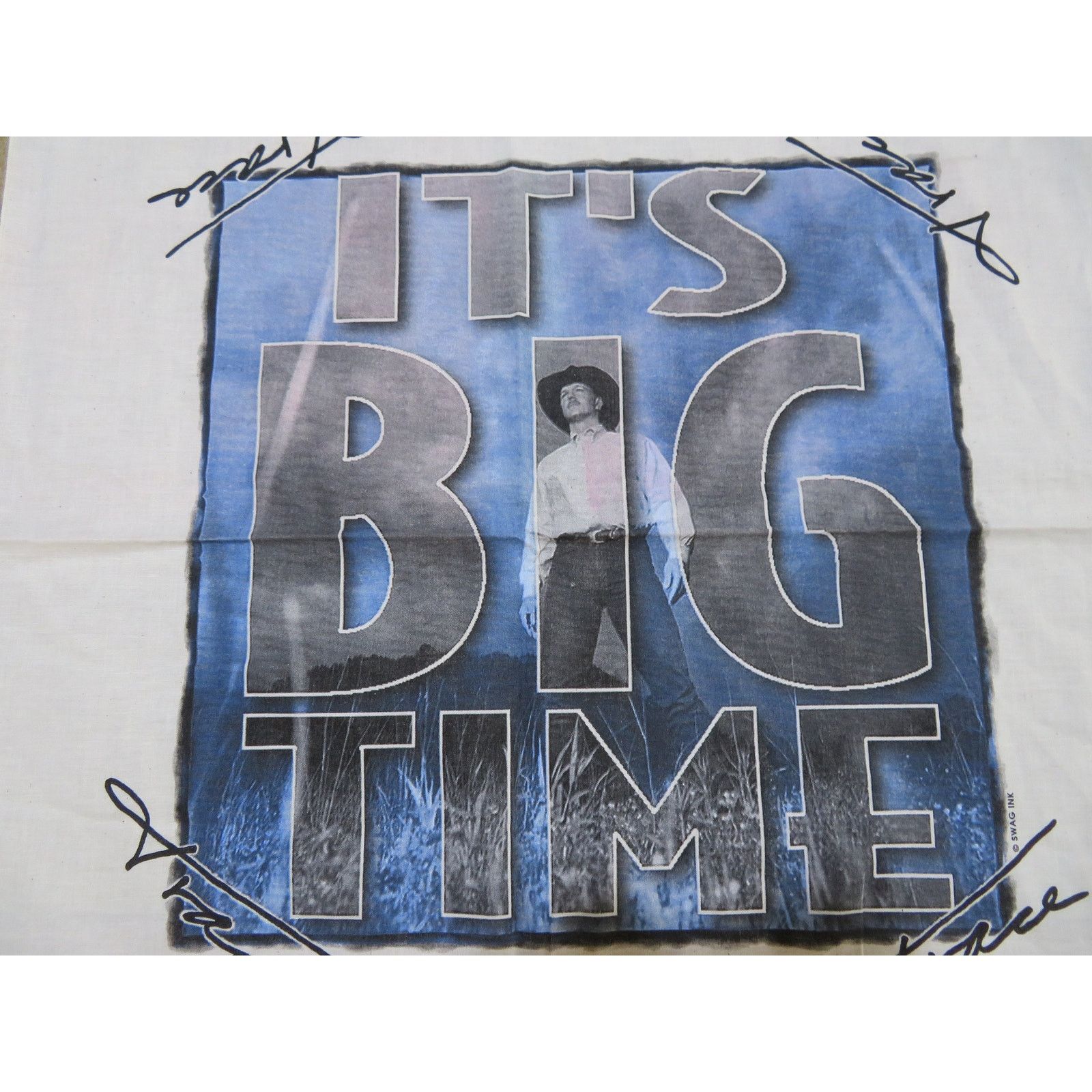 Other Trace Adkins Country Music Bandana It's Big Time 21X21 Vtg Size ONE SIZE - 3 Thumbnail