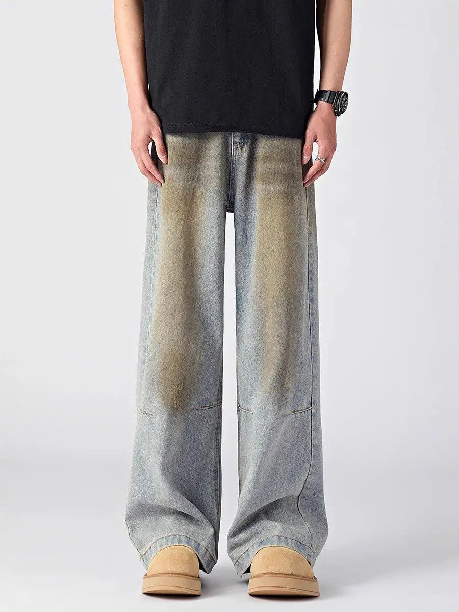 Japanese Brand × Jean Retro loose wide leg slightly flared jeans Size US 32 / EU 48 - 1 Thumbnail