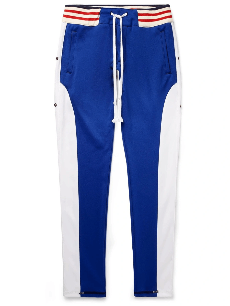 Greg Lauren Grosgrain-Trimmed Tech-Jersey Drawstring Track Pants Size US 34 / EU 50 - 2 Thumbnail