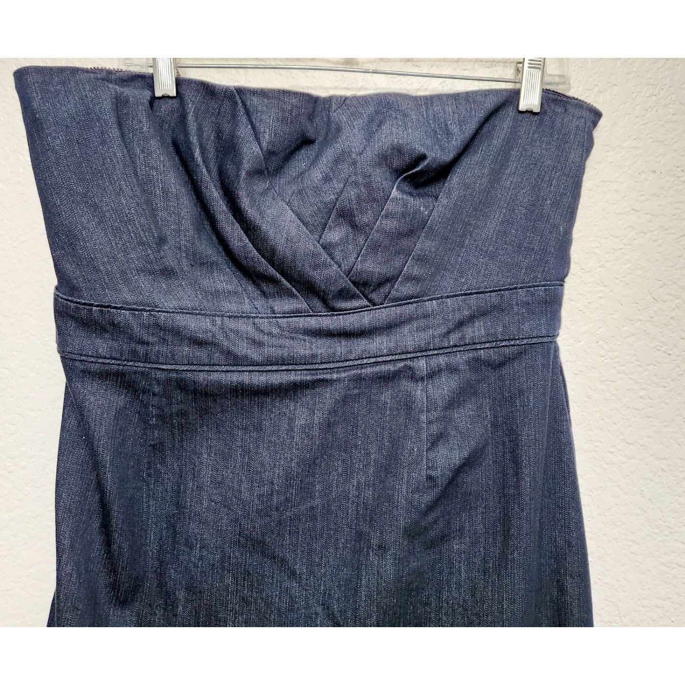 Other New York & Company Dark Blue Strapless Pleated Mini Dress 14 Size XL / US 12-14 / IT 48-50 - 2 Thumbnail