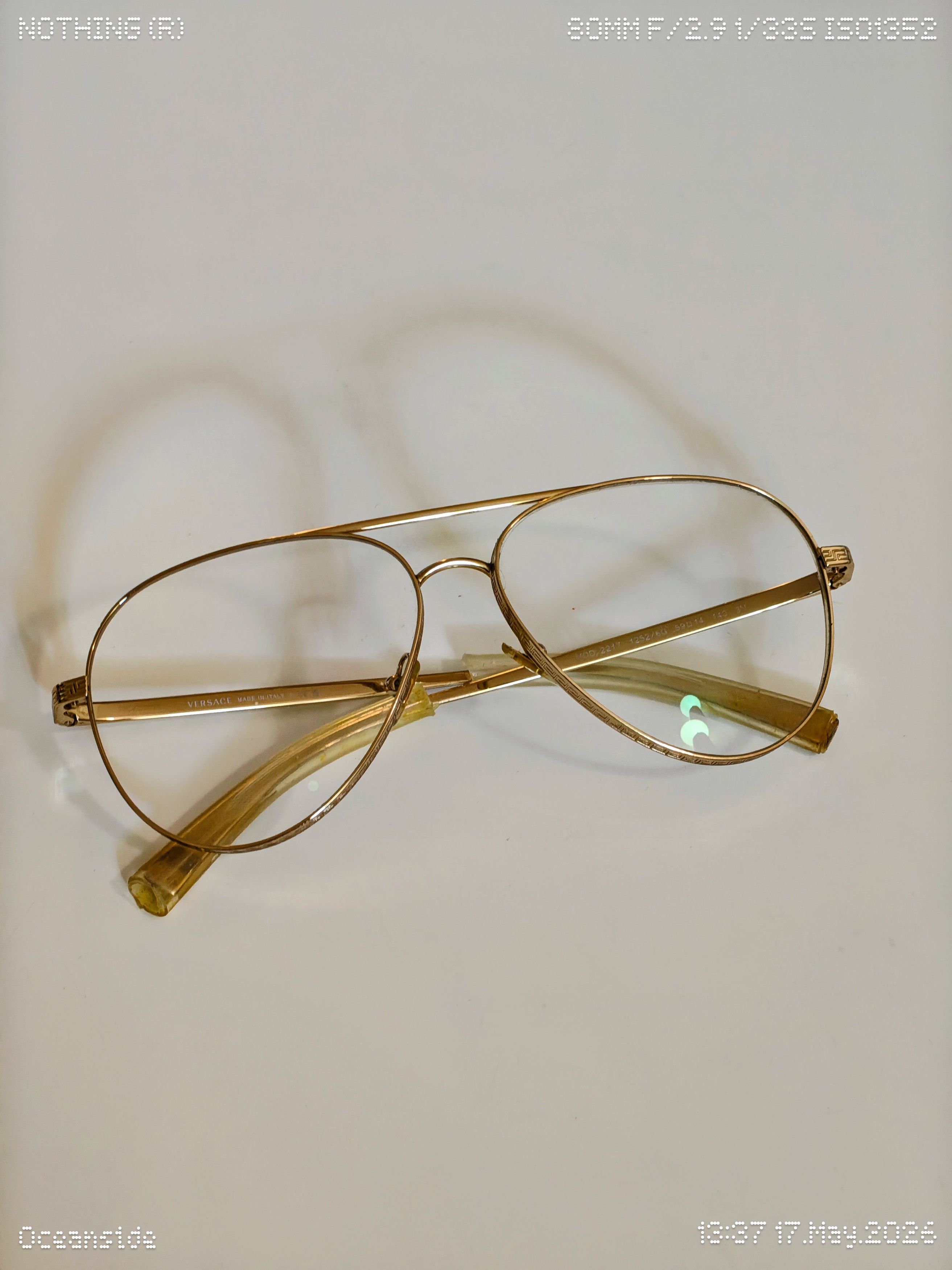 Versace Versace Aviator RX / Sunglasses Gold Made In Italy Size ONE SIZE - 3 Thumbnail