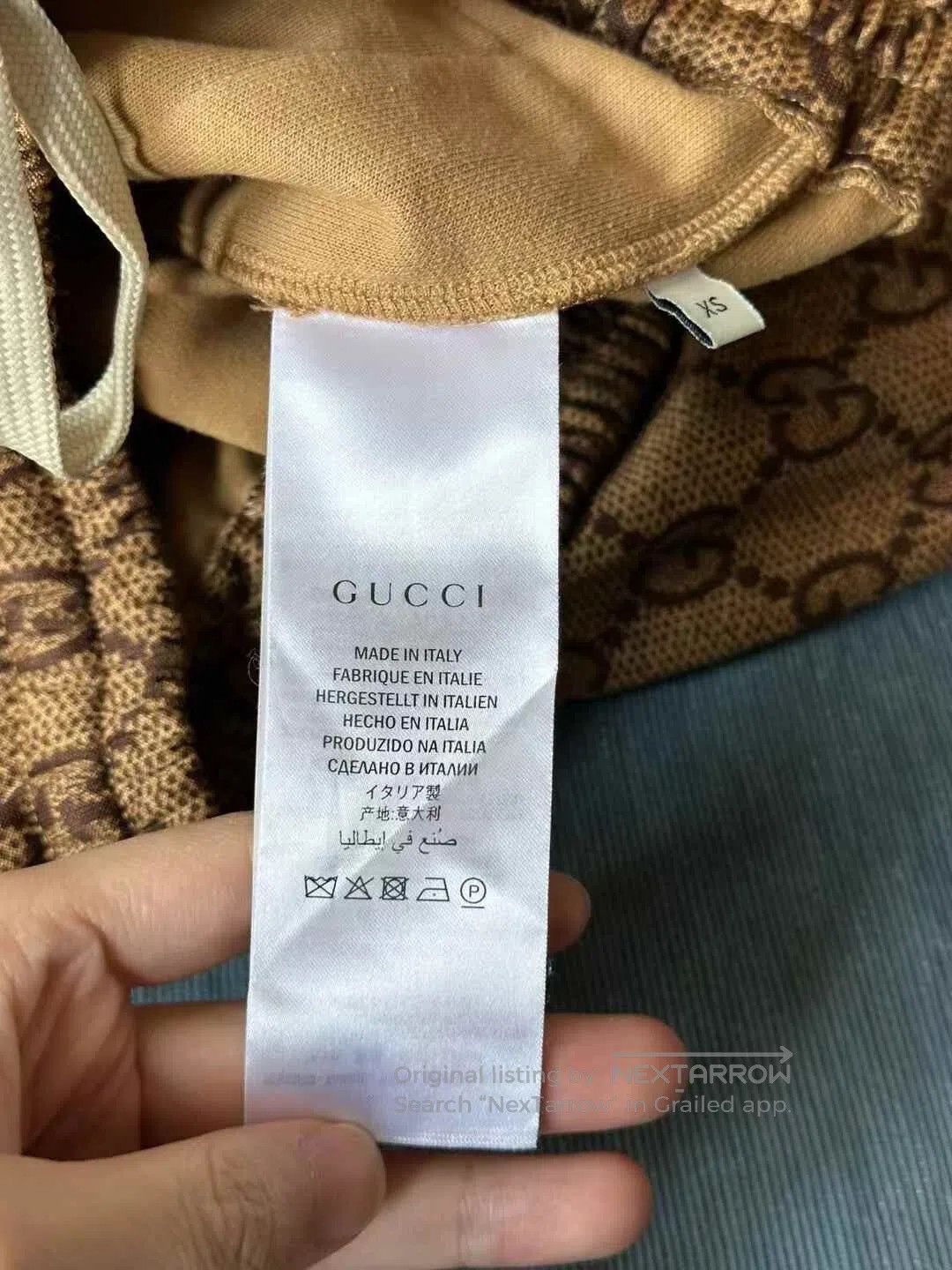 Gucci Guicci Brown All-Over Print Sweatpants| Size 22" - 4 Thumbnail
