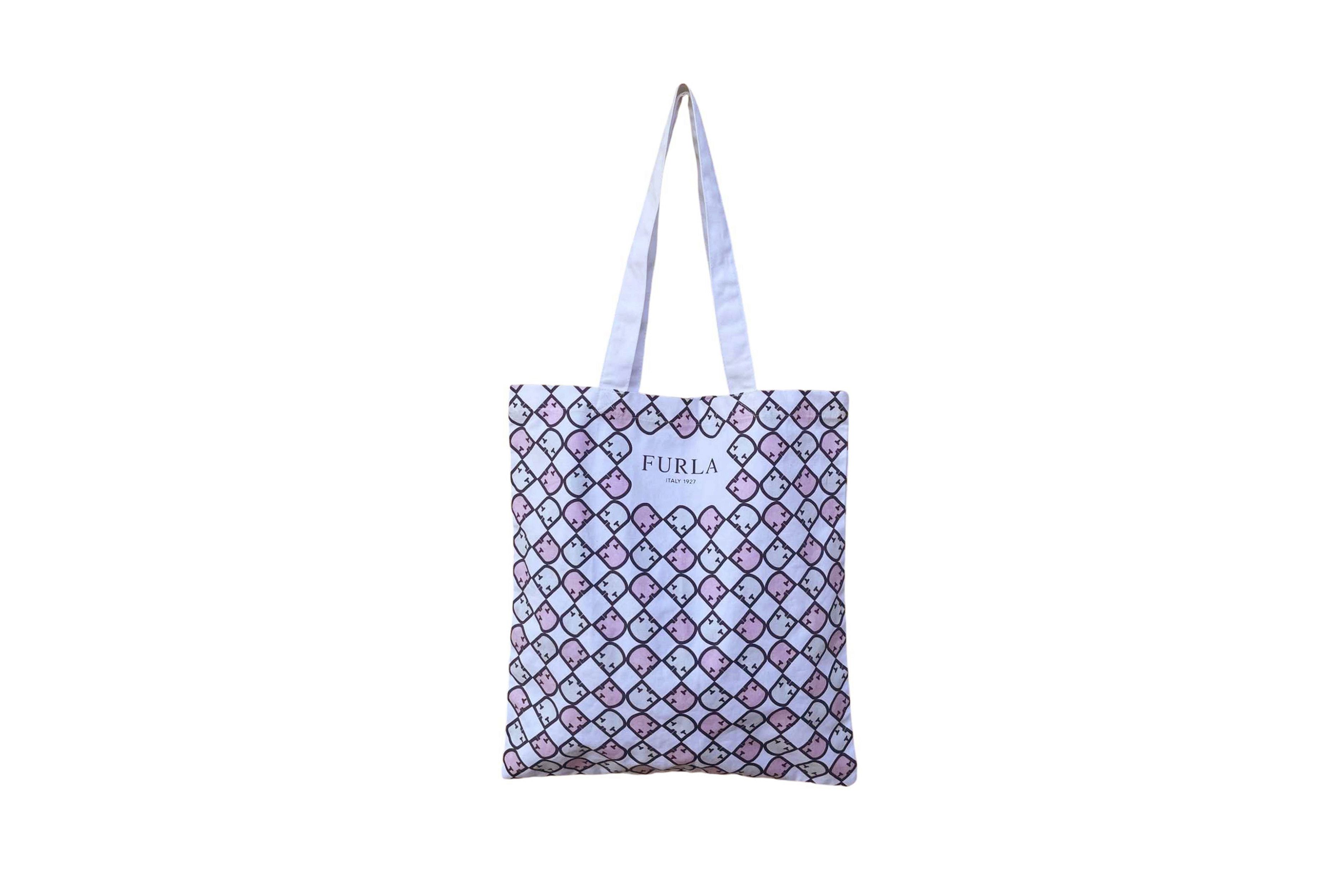 Furla FURLA Large cotton tote bag // shoulder bag in pastel color Size ONE SIZE - 1 Thumbnail