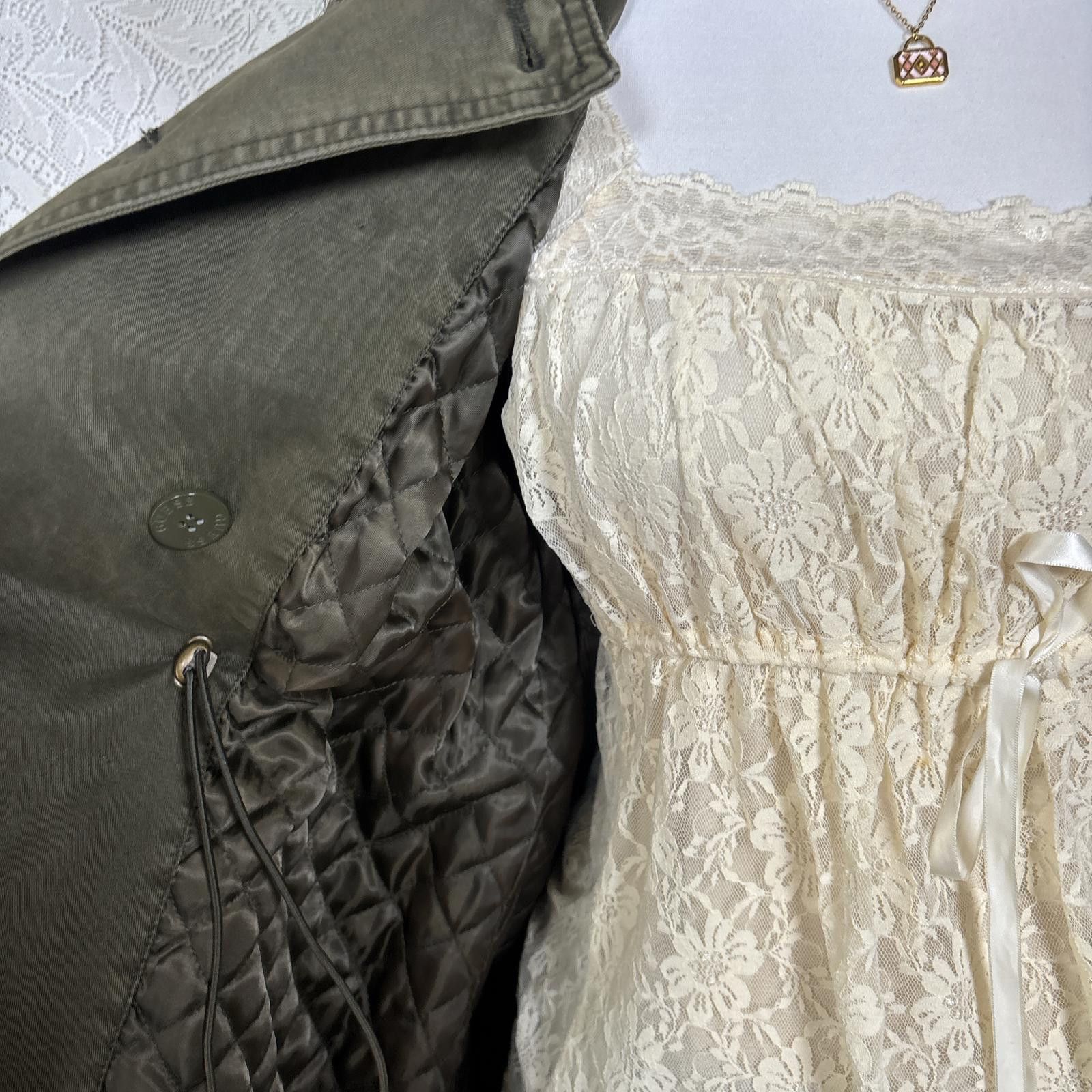 Guess y2k fur hood green jacket Size L / US 10 / IT 46 - 6 Thumbnail
