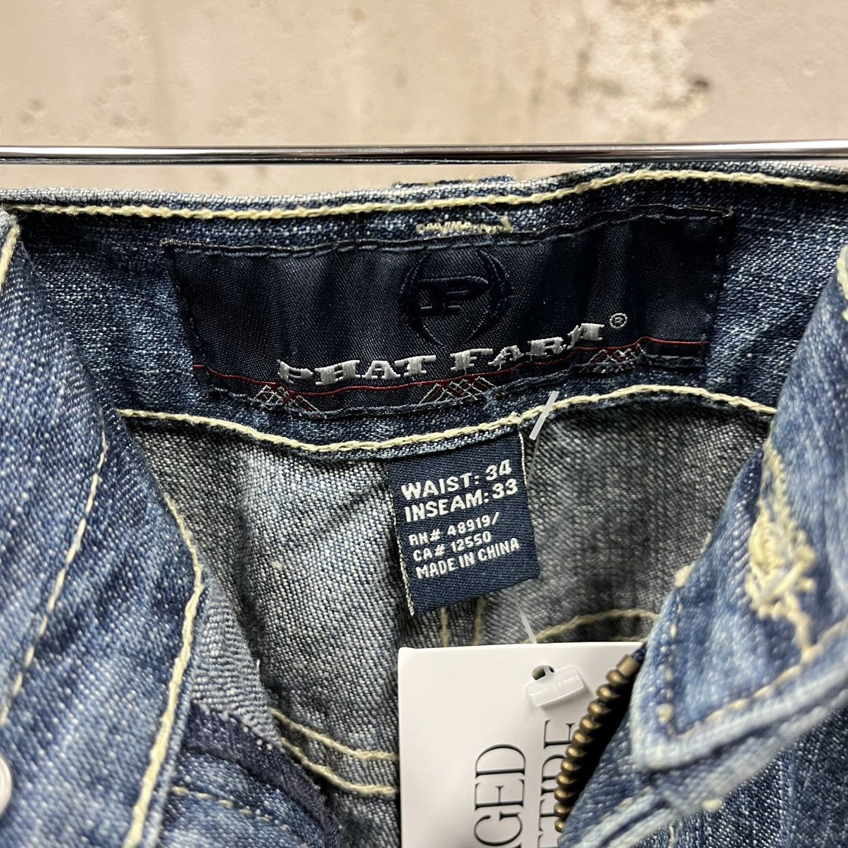 Phat Farm × Vintage Phat Farm Vintage Y2K Green Embroidered Baggy Skater Jeans Size US 33 - 4 Thumbnail